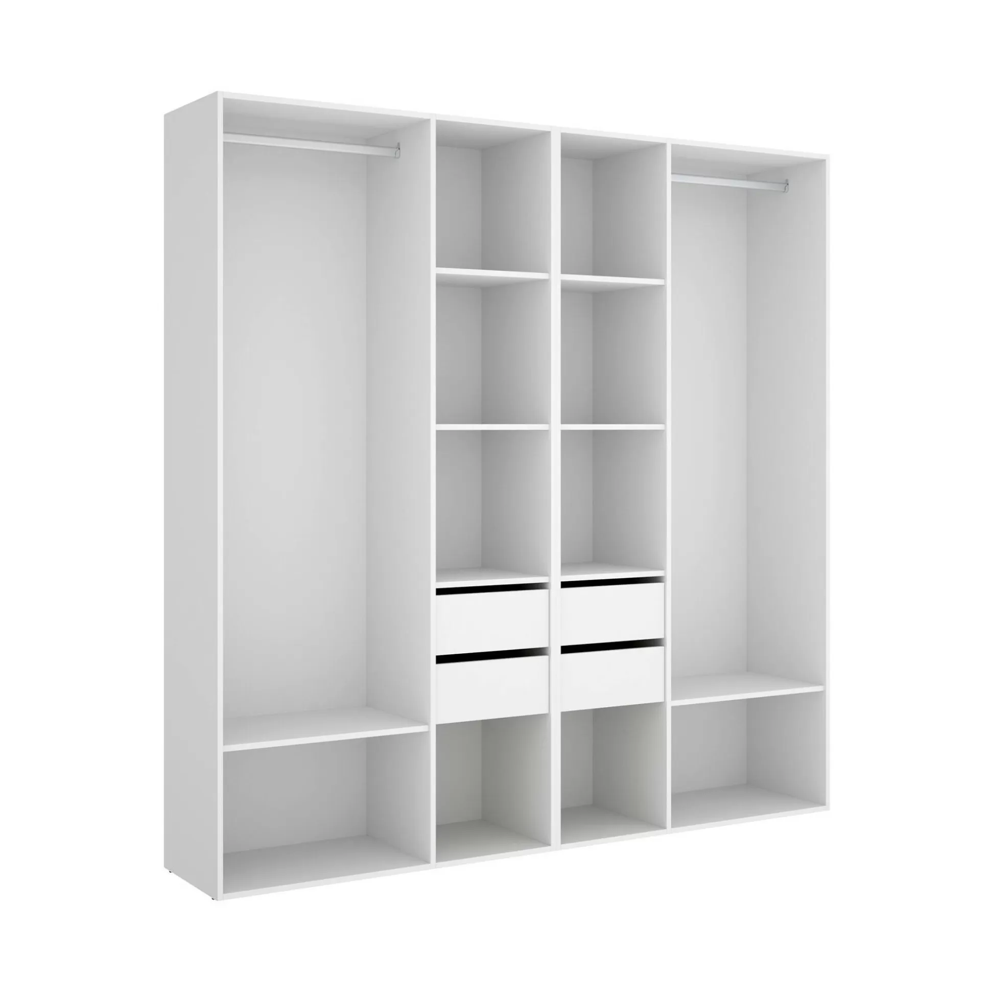 Dmora Altri Guardaroba<Guardaroba grande Mala, 196x45 h205 cm, Bianco e Rovere
