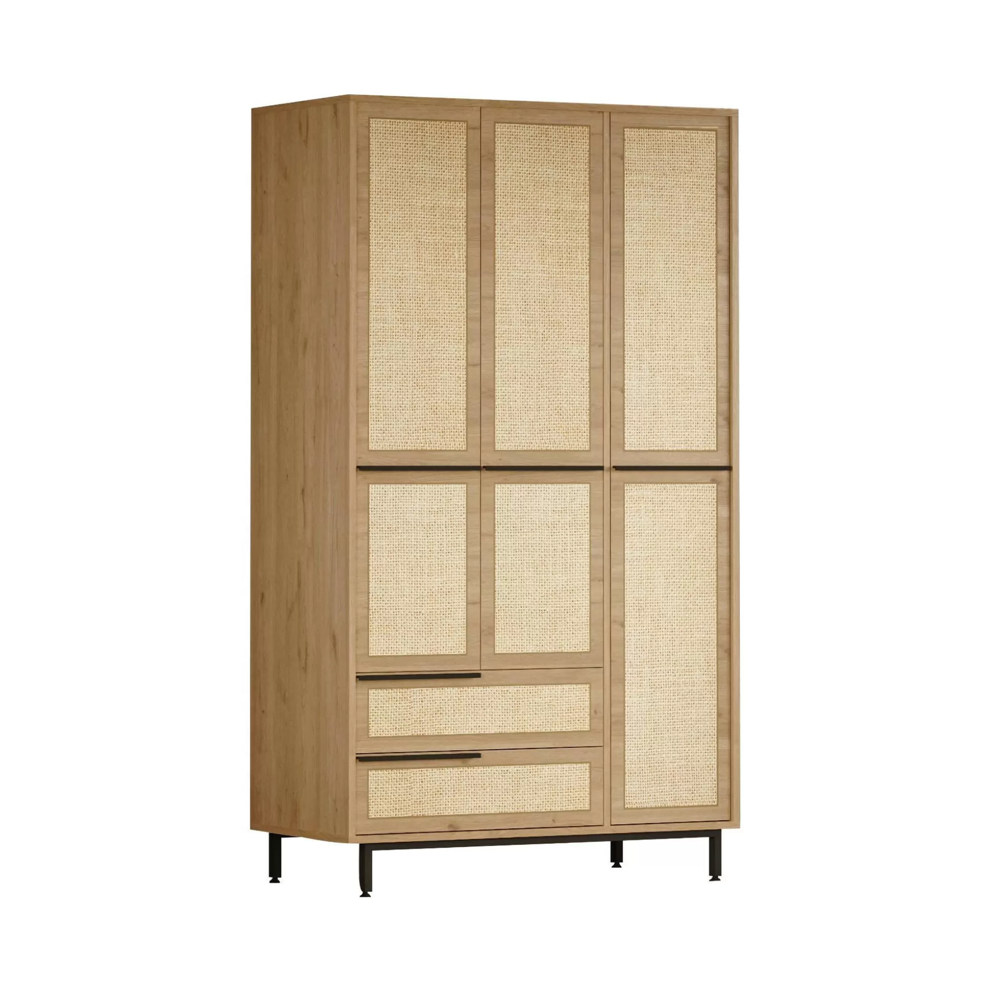 Dmora Altri Guardaroba<Guardaroba grande Nangka, 112x55 h196 cm, Noce e Quercia