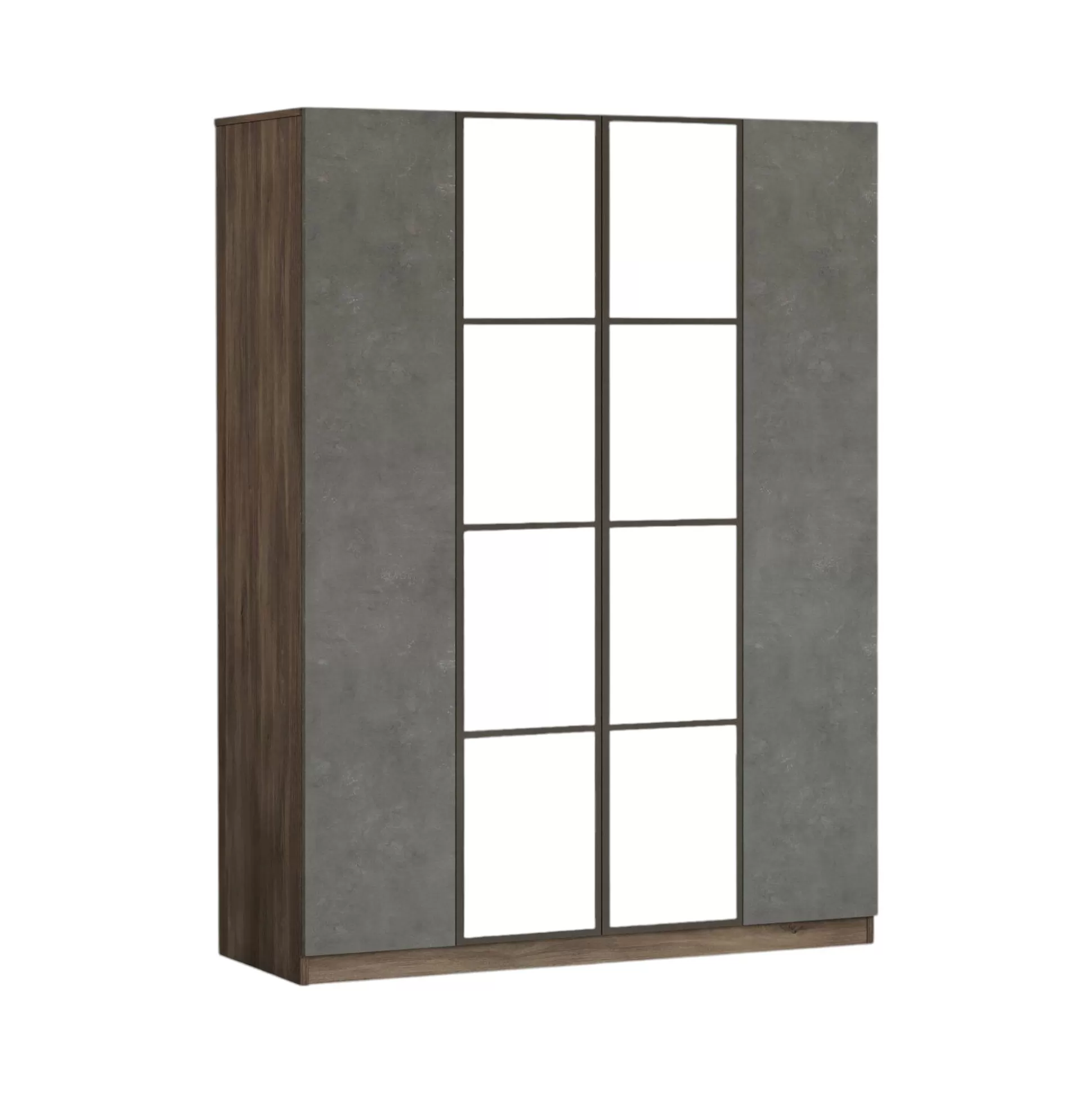 Dmora Altri Guardaroba<Guardaroba grande Phet, 138x50 h184 cm, Marrone e Grigio