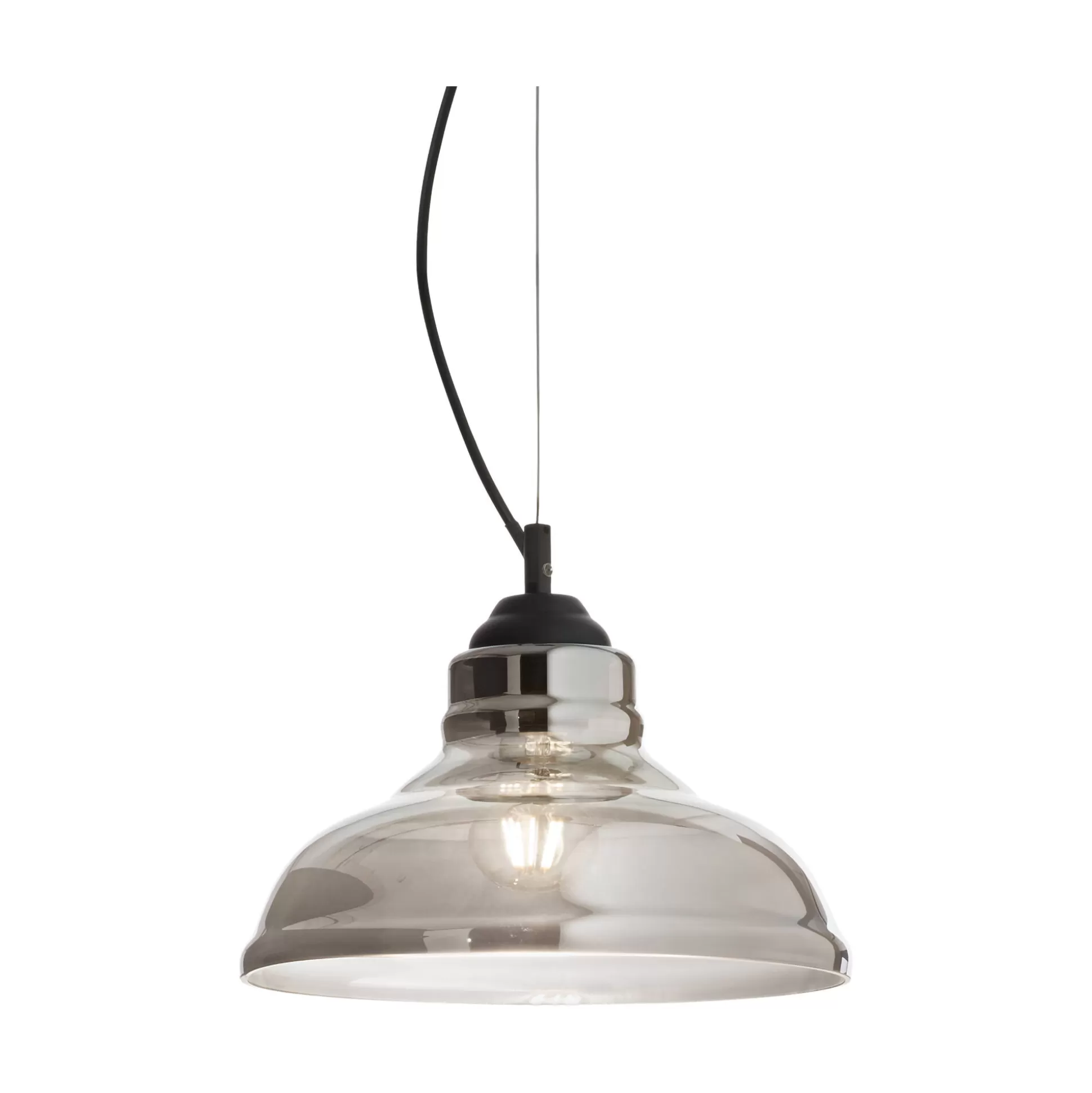 Dmora Lampade A Sospensione<Ideal-Lux - Lampada a sospensione BISTRO' SP1 PLATE FUME', 28 x 28 x h40 cm,