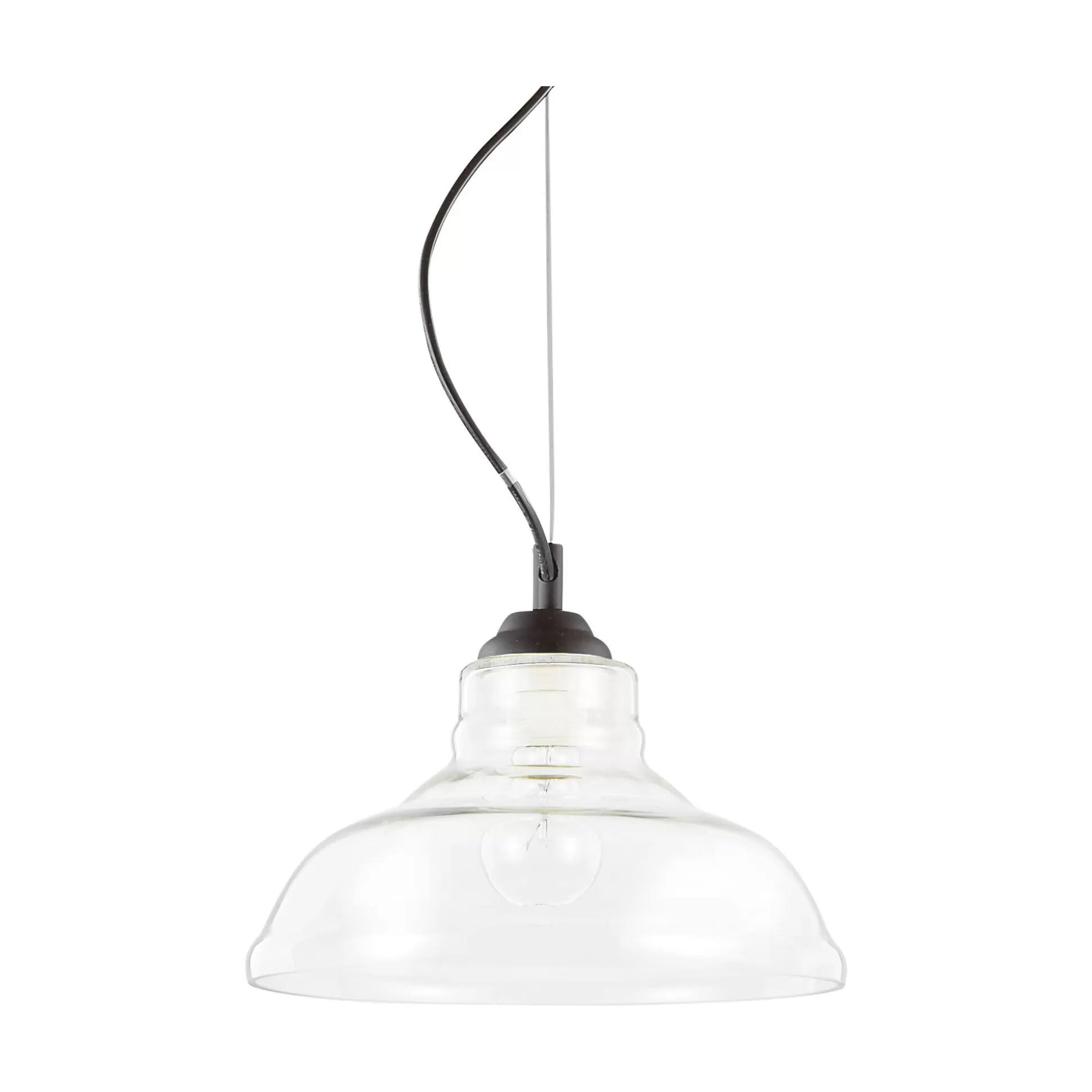 Dmora Lampade A Sospensione<Ideal-Lux - Lampada a sospensione BISTRO' SP1 PLATE , 28 x 28 x h40 cm,