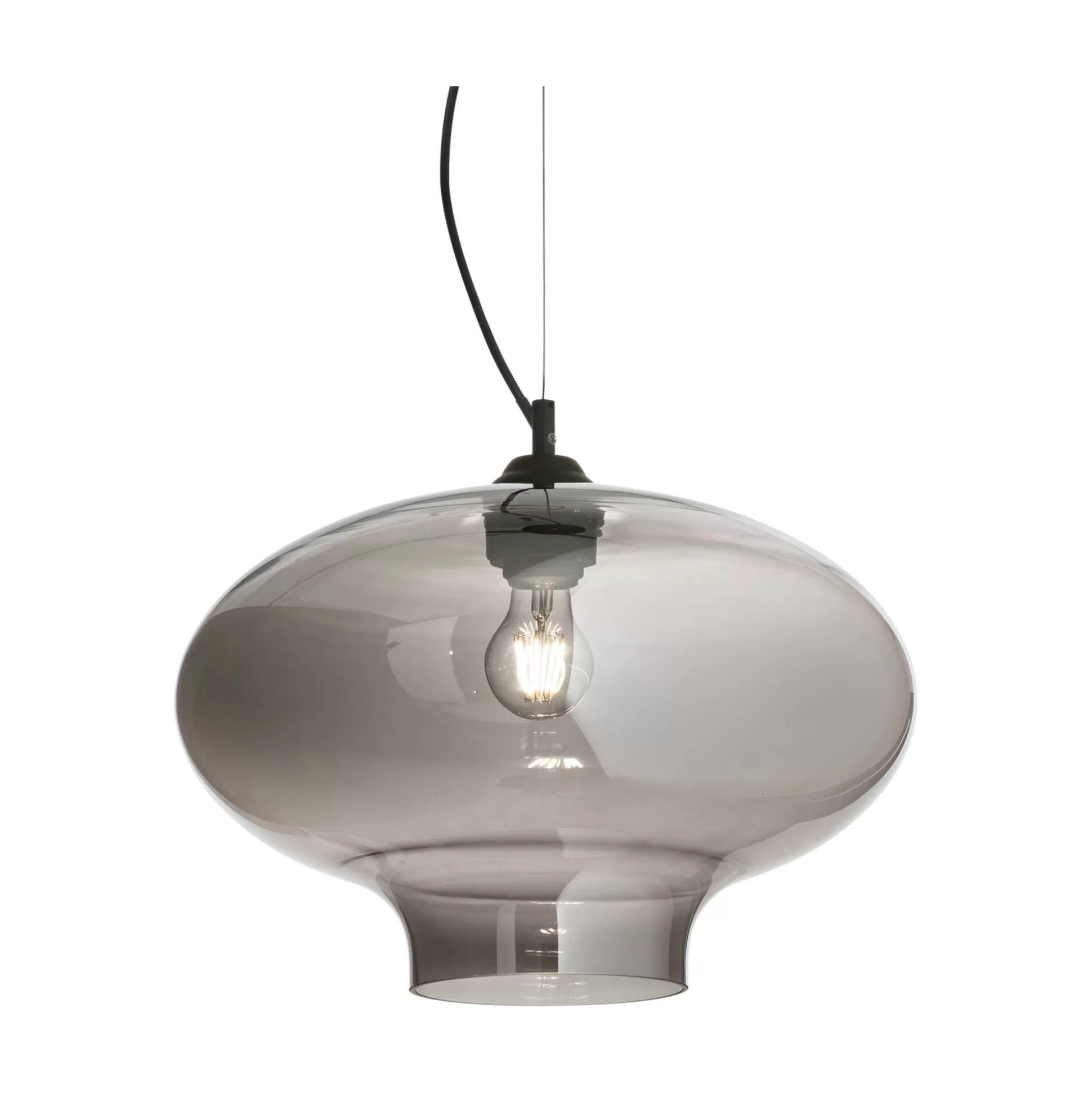 Dmora Lampade A Sospensione<Ideal-Lux - Lampada a sospensione BISTRO' SP1 ROUND FUME', 40 x 40 x h55 cm,
