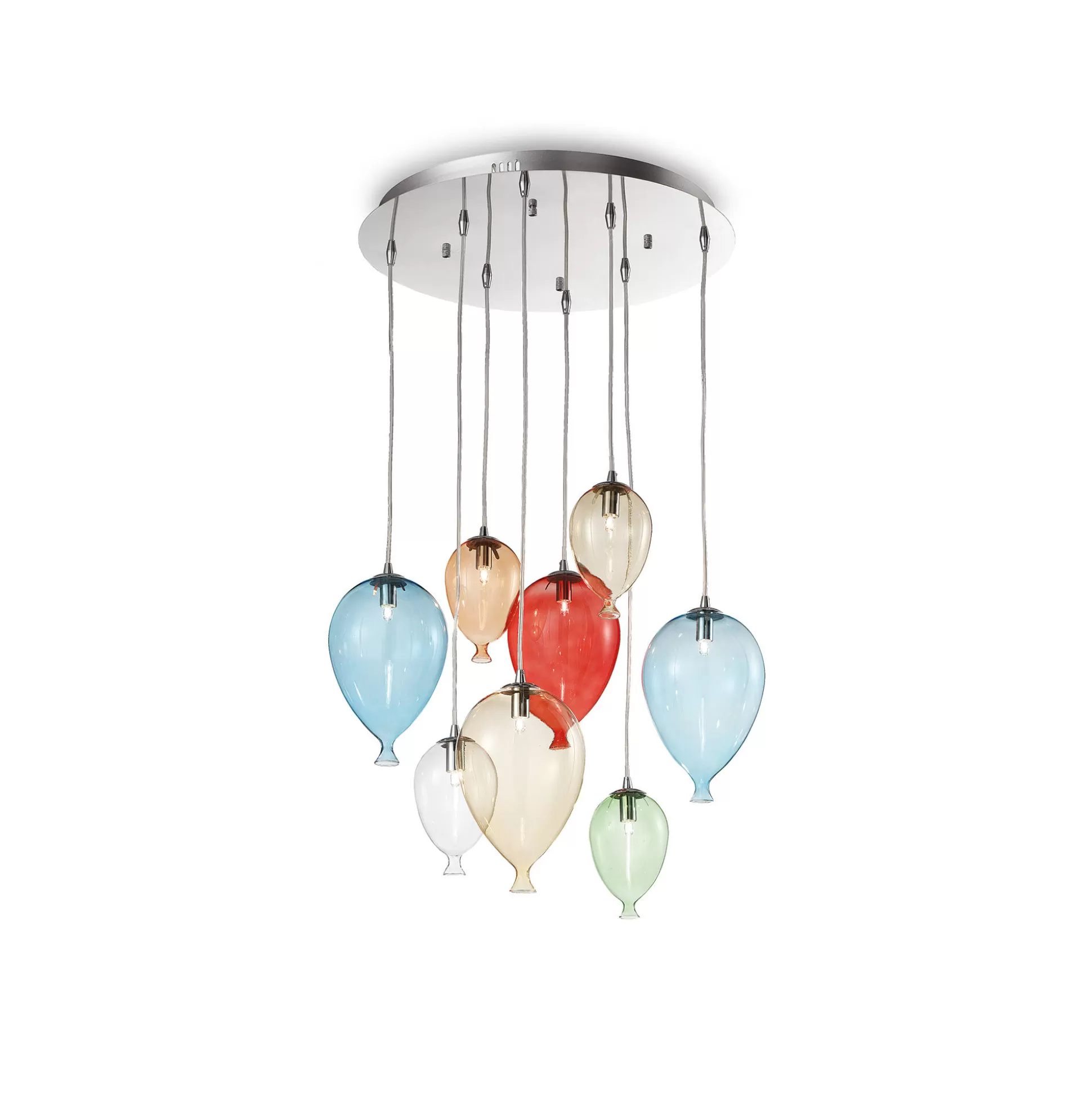 Dmora Lampade A Sospensione<Ideal-Lux - Lampada a sospensione CLOWN SP8 COLOR, 50 x 50 x h49 cm,
