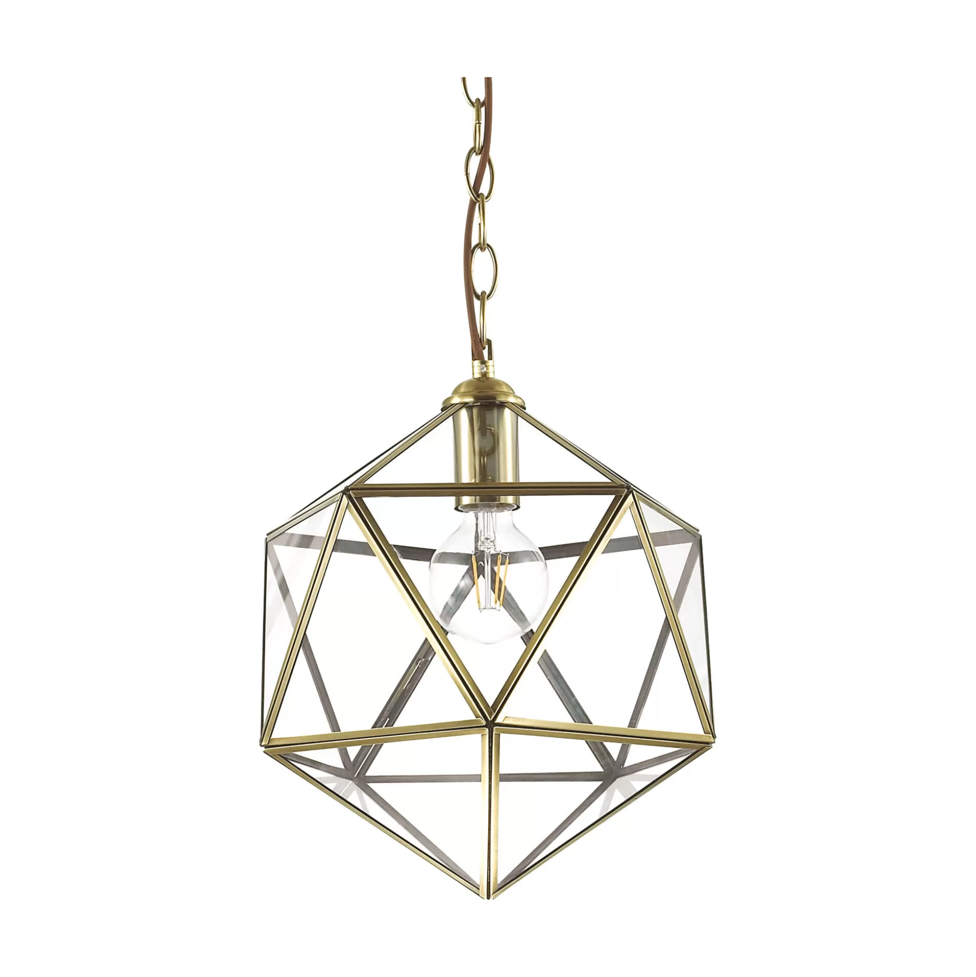 Dmora Lampade A Sospensione<Ideal-Lux - Lampada a sospensione DECA SP1 SMALL, 28 x 28 x h62 cm,