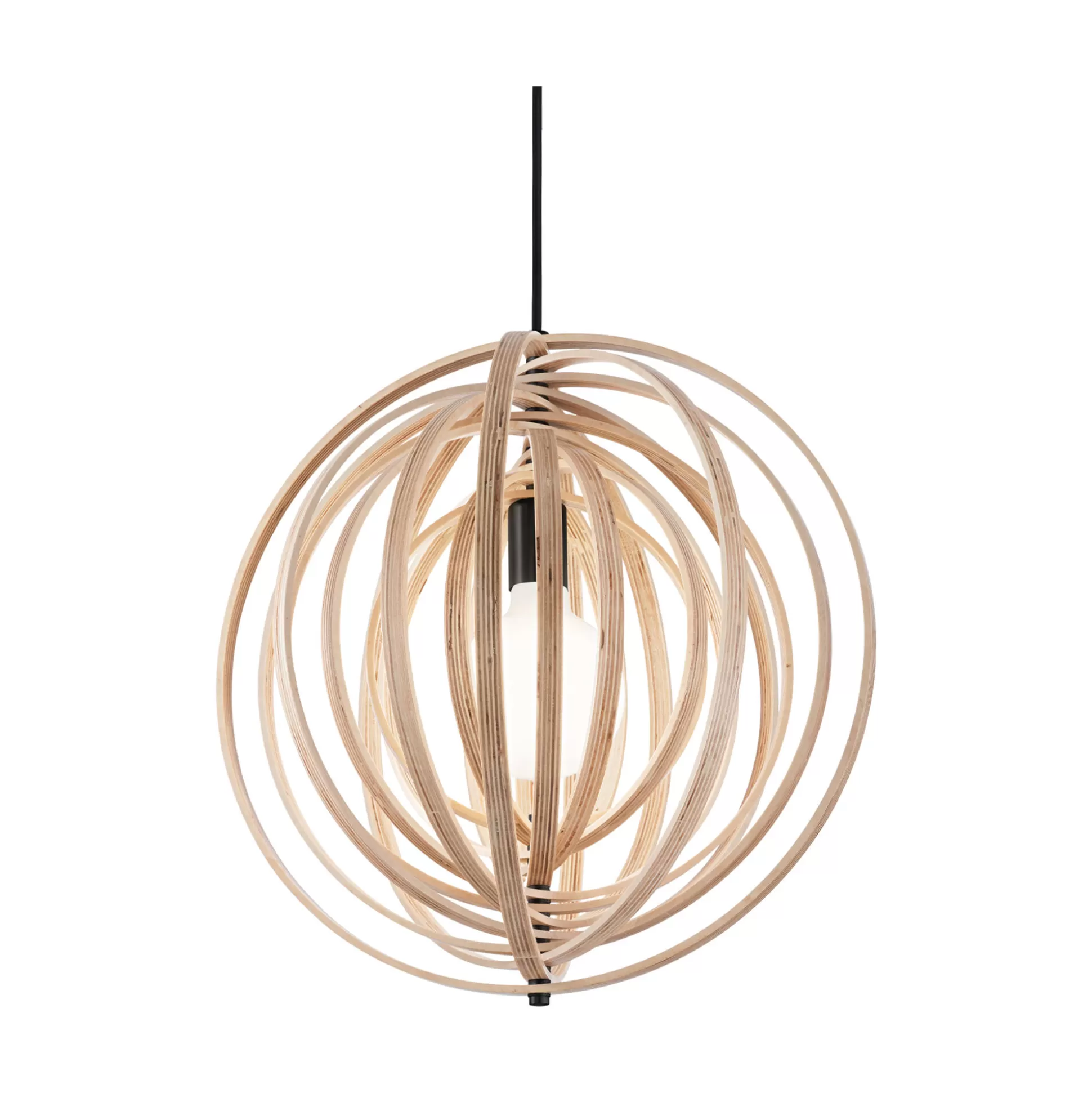 Dmora Lampade A Sospensione<Ideal-Lux - Lampada a sospensione DISCO SP1 LEGNO, 50 x 50 x h74 cm,