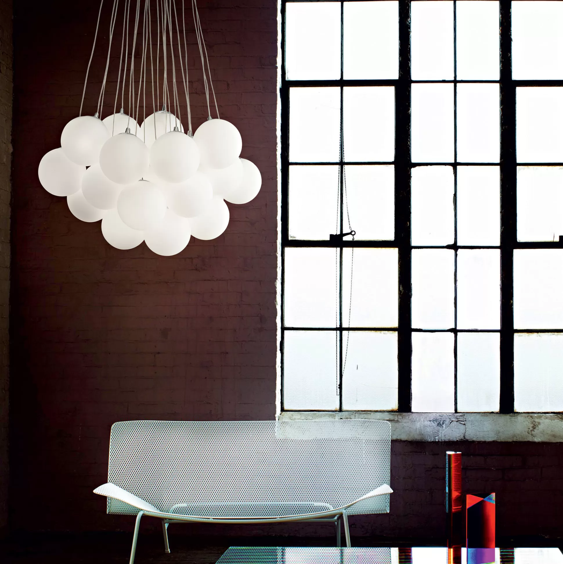 Dmora Lampade A Sospensione<Ideal-Lux - Lampada a sospensione MAPA PLUS SP22, 80 x 80 x h43 cm,