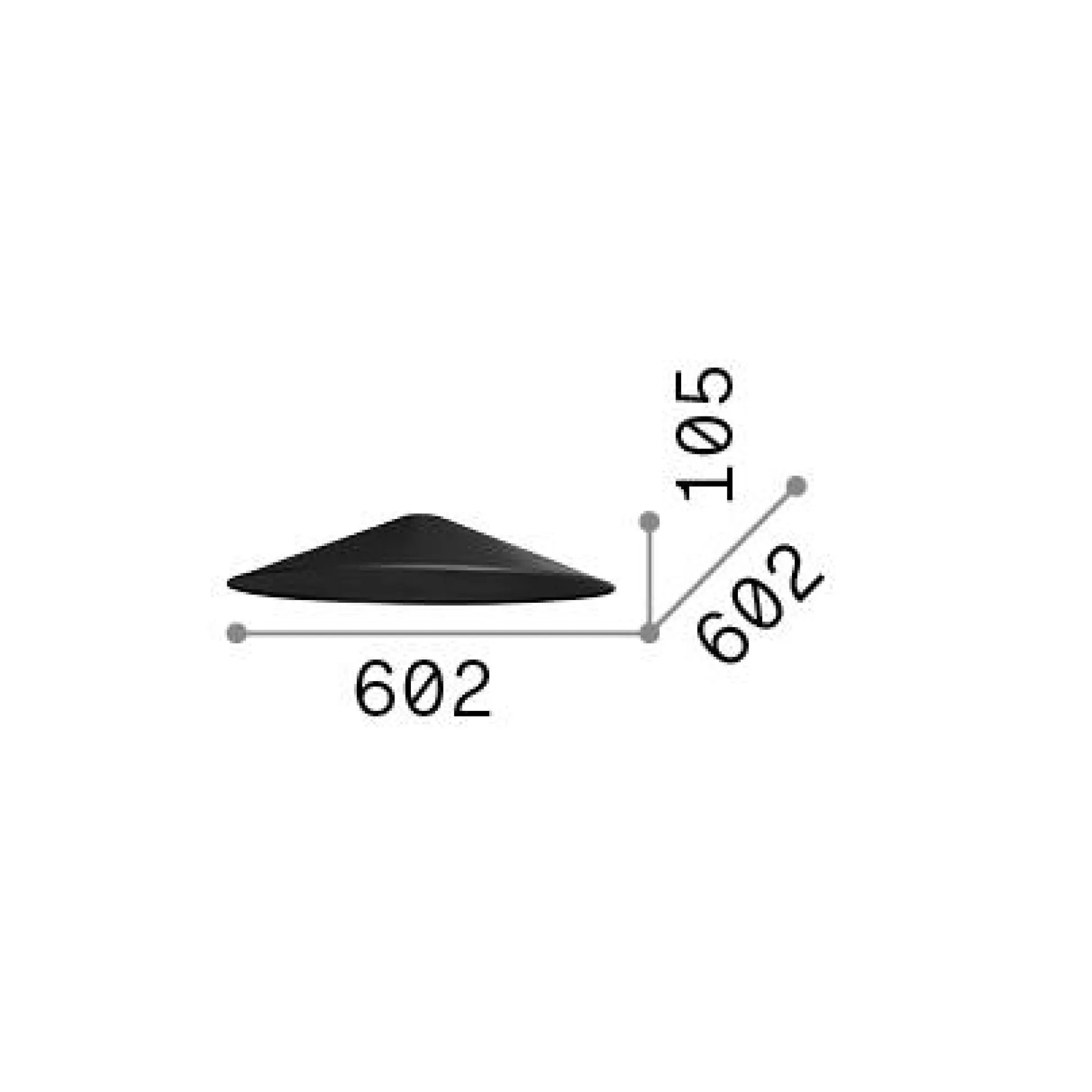 Dmora Lampade A Sospensione<Ideal-Lux - Lampada a sospensione MIX UP SHADE CONO BIG , 60 x 60 x h11 cm,
