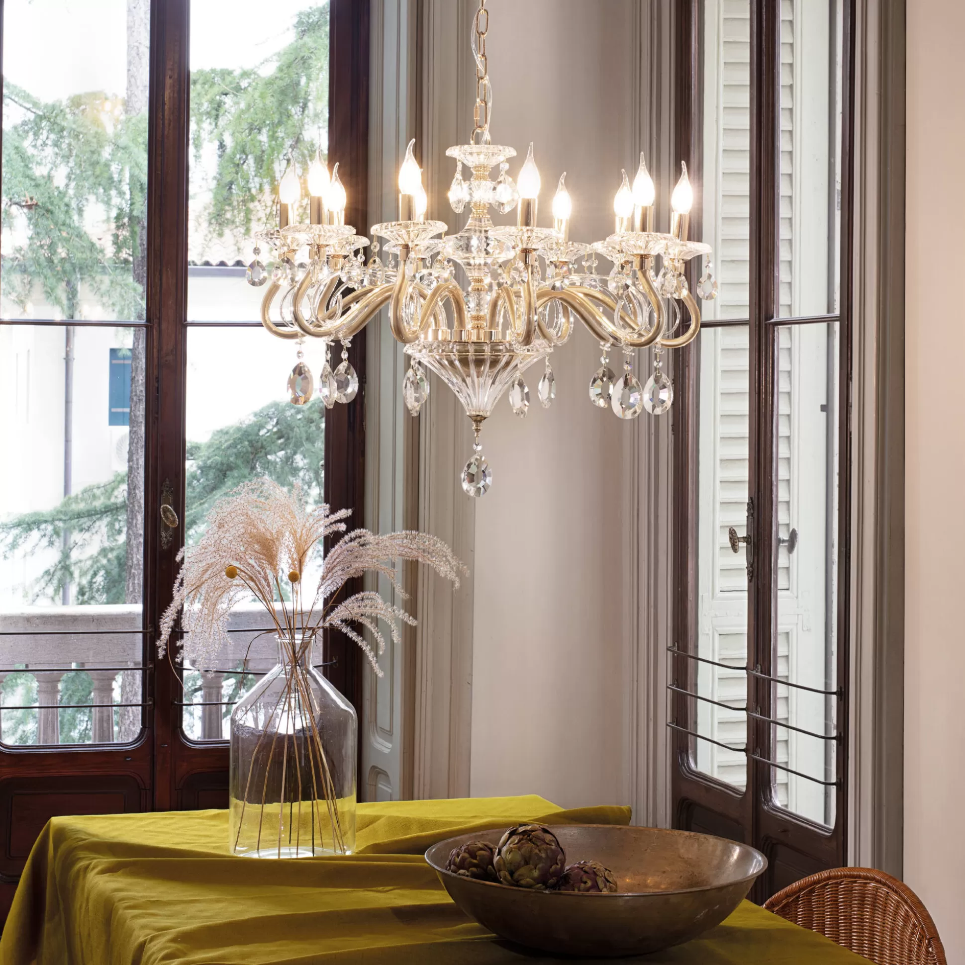 Dmora Lampade A Sospensione<Ideal-Lux - Lampada a sospensione NEGRESCO SP10 , 85 x 85 x h85 cm,