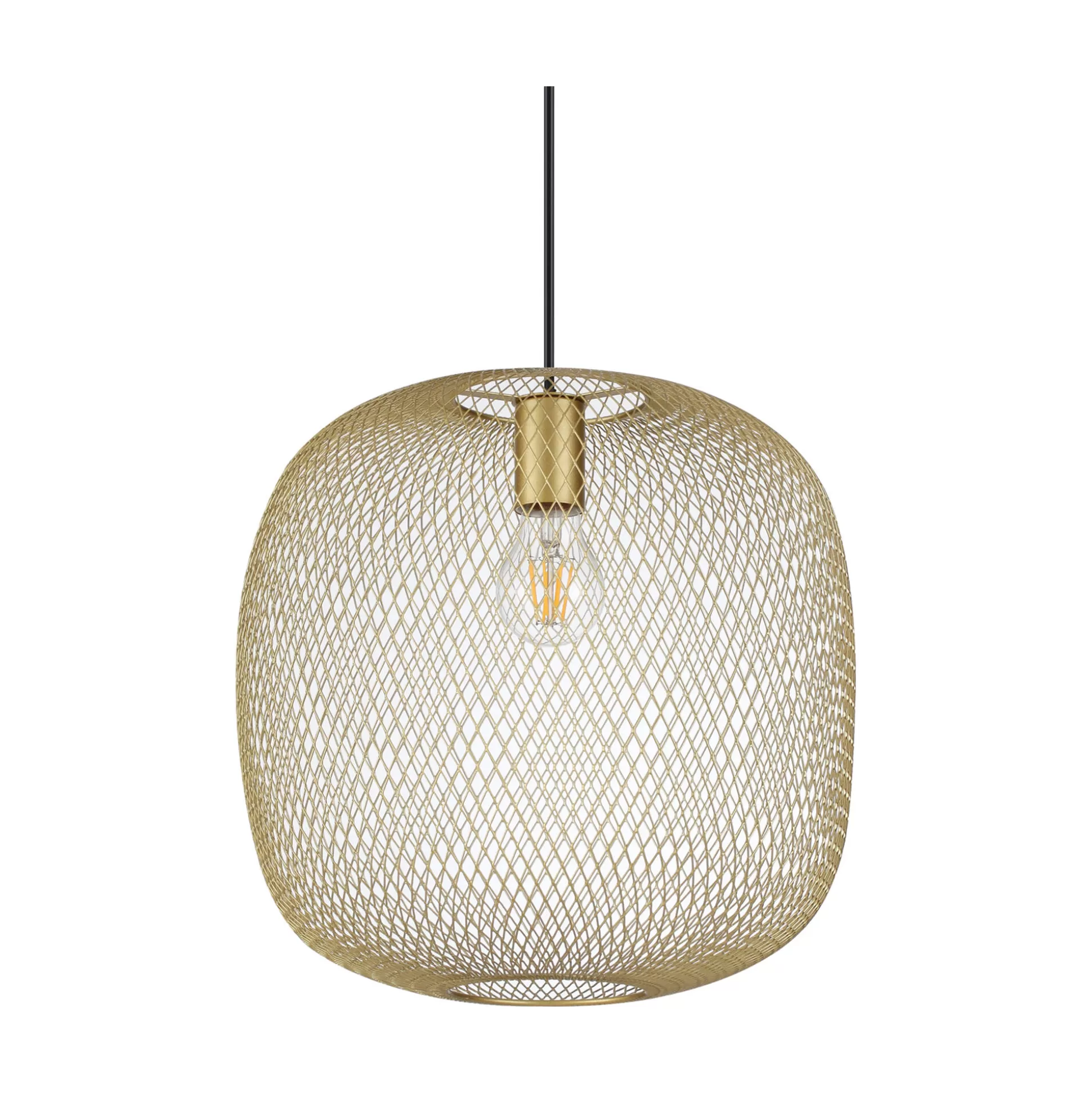 Dmora Lampade A Sospensione<Ideal-Lux - Lampada a sospensione NET SP1 D34 ORO, 34 x 34 x h56 cm,