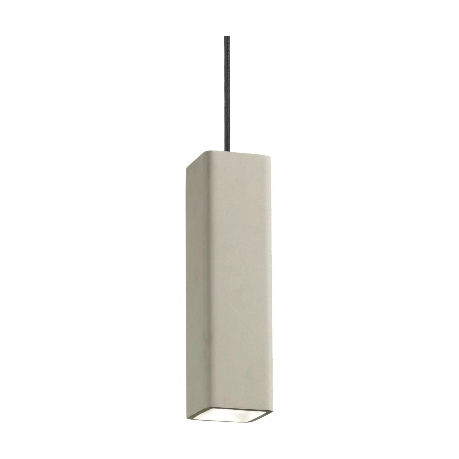 Dmora Lampade A Sospensione<Ideal-Lux - Lampada a sospensione OAK SP1 SQUARE CEMENTO, 7 x 7 x h50 cm,