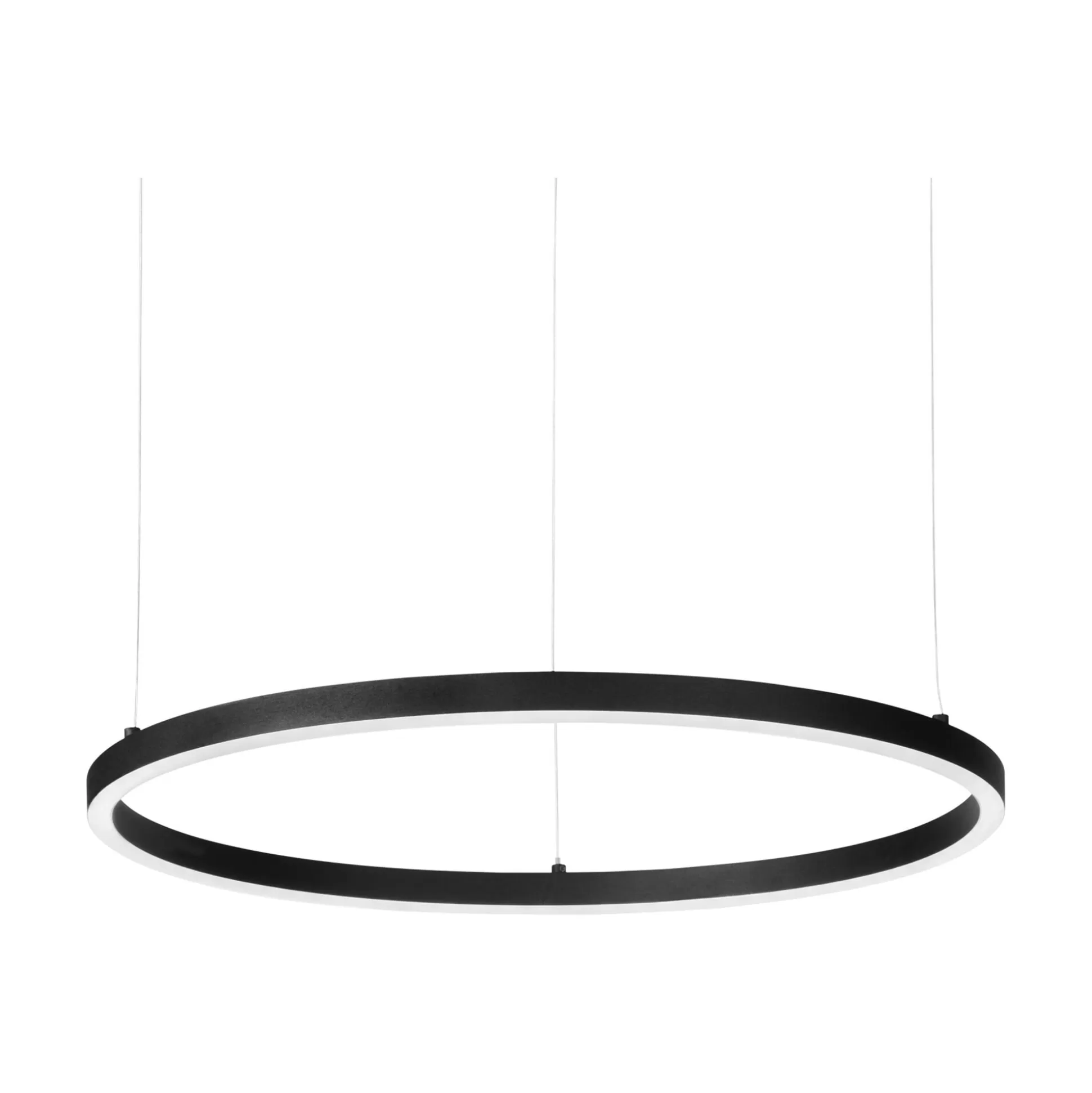 Dmora Lampade A Sospensione<Ideal-Lux - Lampada a sospensione ORACLE SLIM SP D090 ROUND 4000K ON-OFF BK, 90 x 90 x h28 cm,