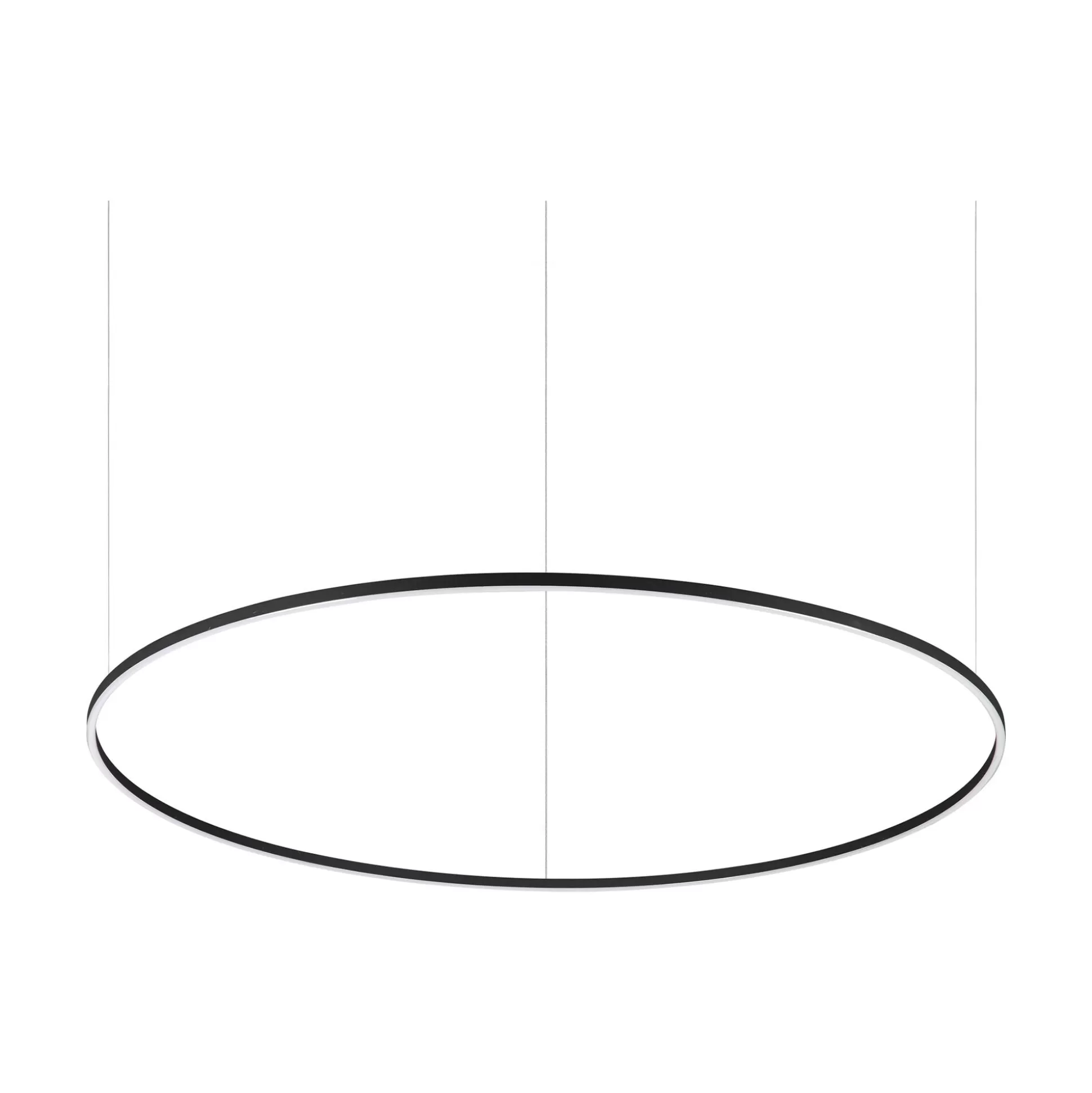 Dmora Lampade A Sospensione<Ideal-Lux - Lampada a sospensione ORACLE SLIM SP D150 ROUND 4000K ON-OFF BK, 150 x 150 x h28 cm,
