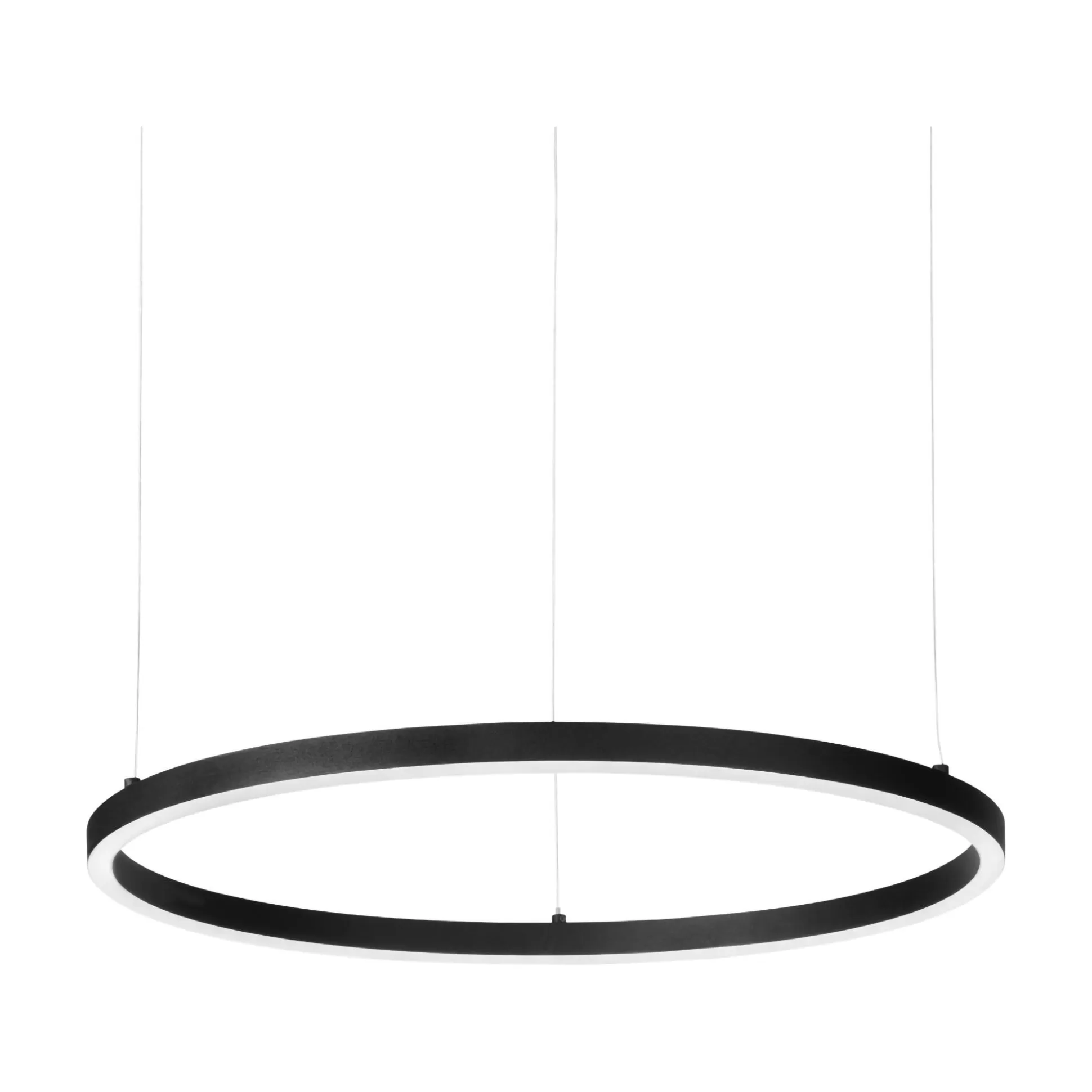 Dmora Lampade A Sospensione<Ideal-Lux - Lampada a sospensione ORACLE SLIM SP D050 ROUND 3000K ON-OFF BK, 50 x 50 x h28 cm,
