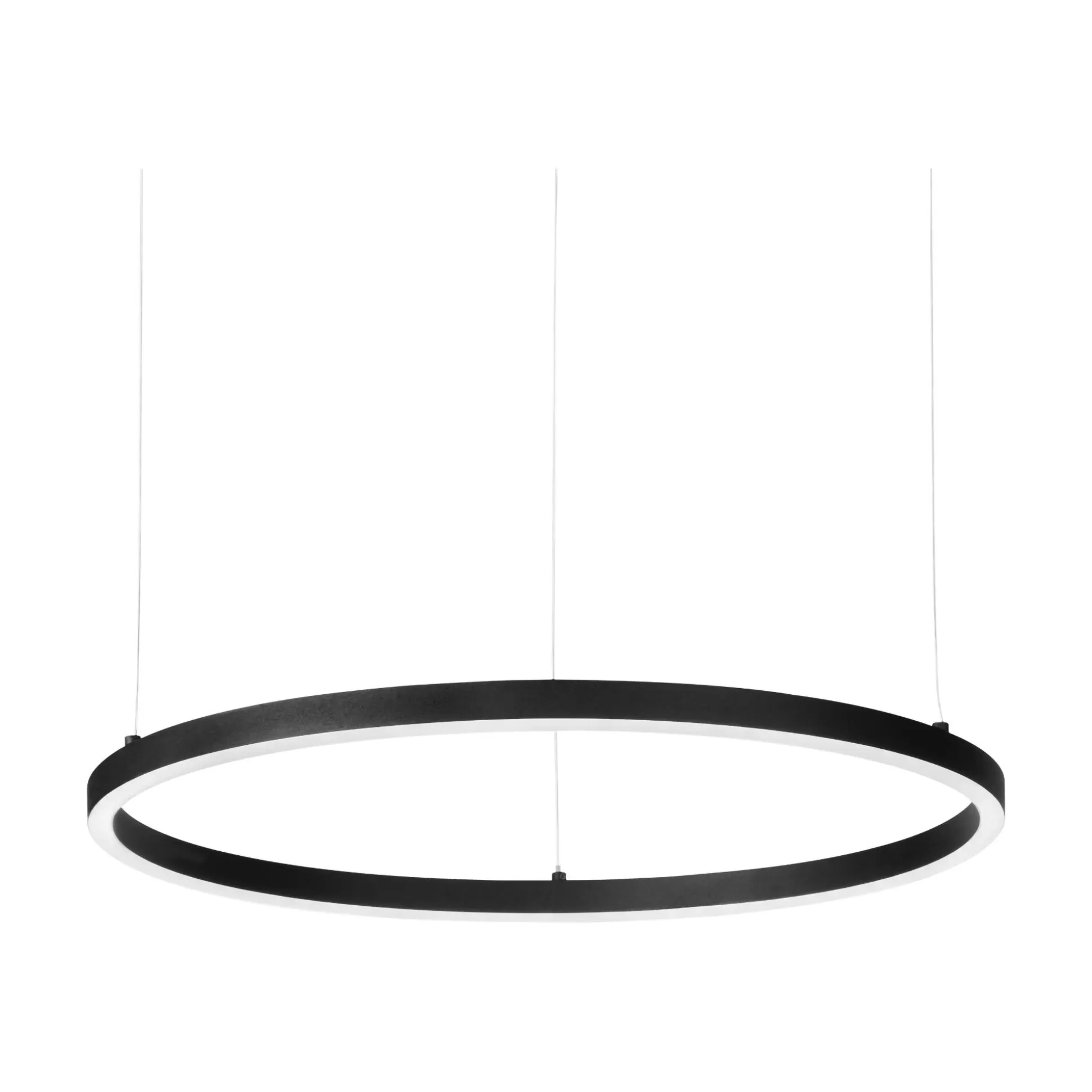 Dmora Lampade A Sospensione<Ideal-Lux - Lampada a sospensione ORACLE SLIM SP D070 ROUND 3000K ON-OFF BK, 70 x 70 x h28 cm,