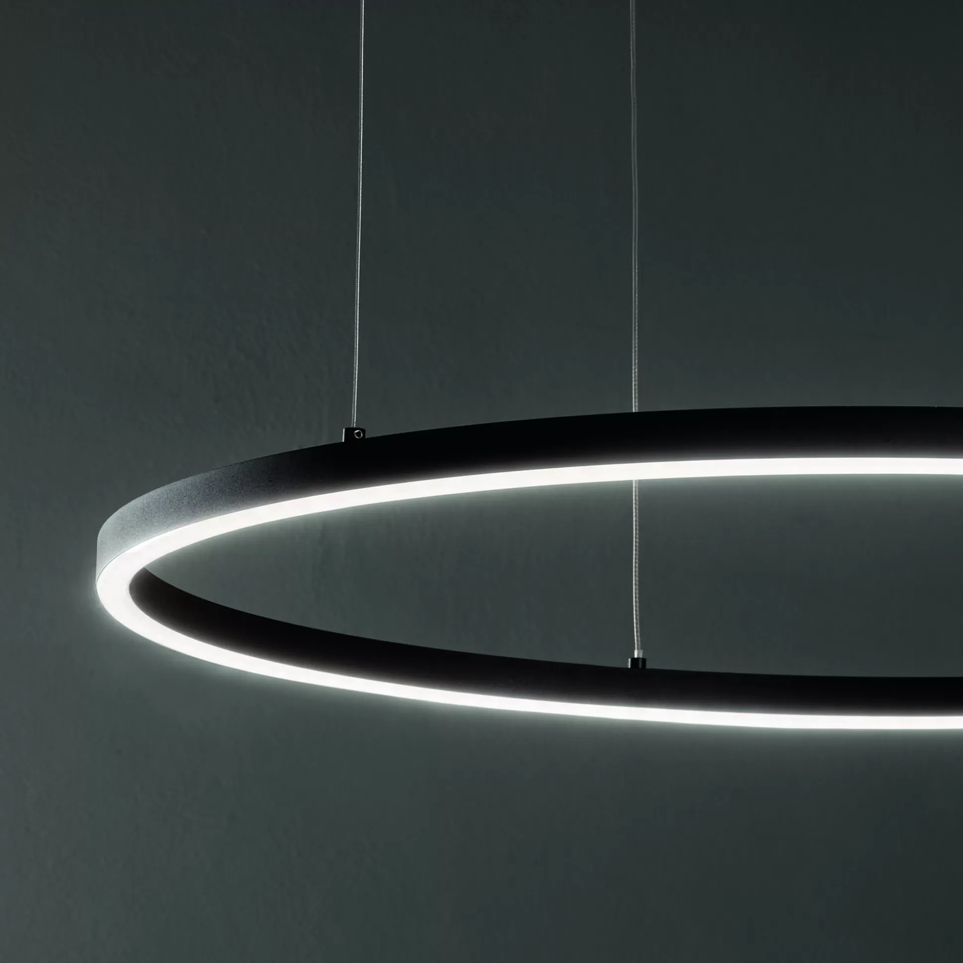 Dmora Lampade A Sospensione<Ideal-Lux - Lampada a sospensione ORACLE SLIM SP D090 ROUND 4000K ON-OFF WH, 90 x 90 x h28 cm,