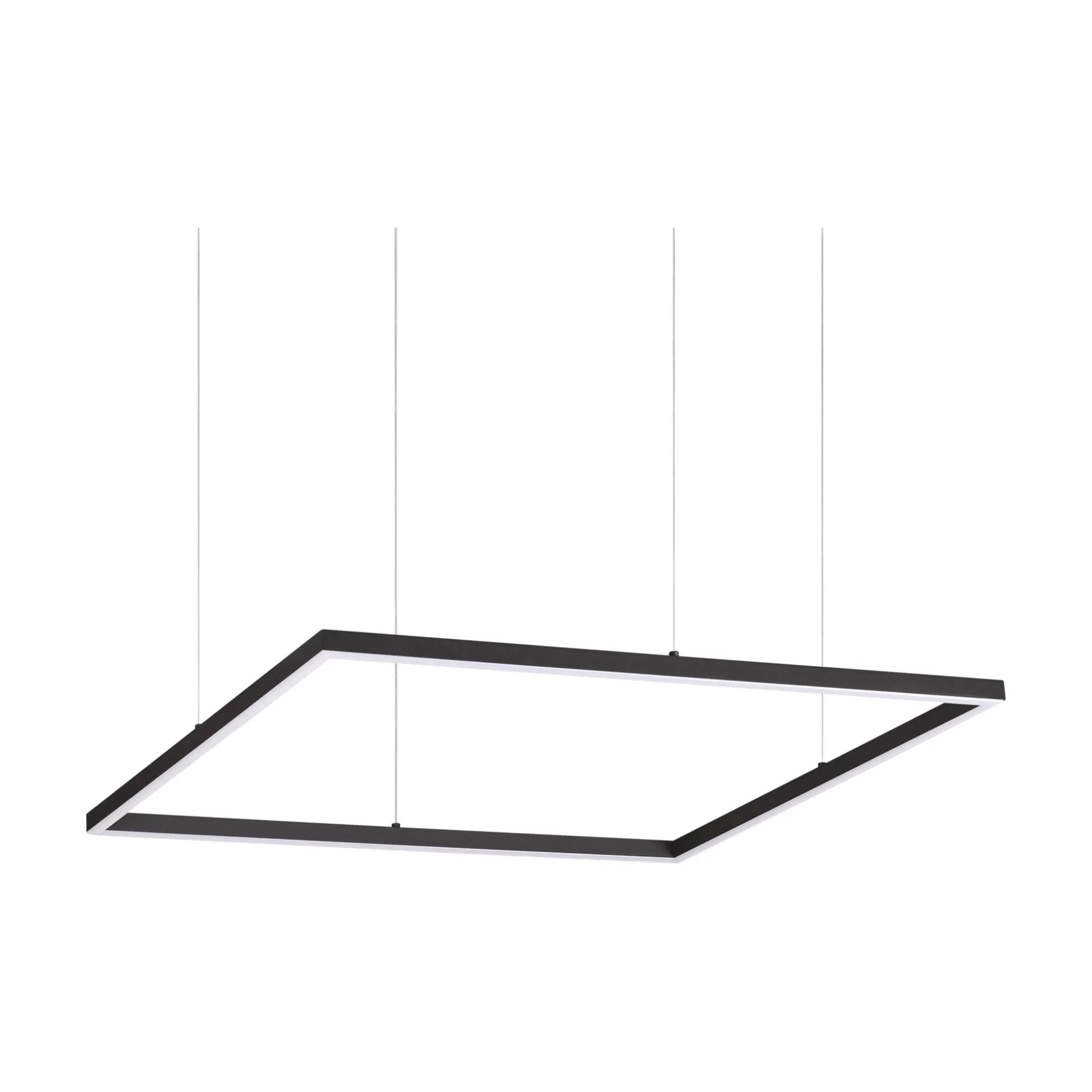 Dmora Lampade A Sospensione<Ideal-Lux - Lampada a sospensione ORACLE SLIM SP D070 SQUARE 3000K ON-OFF BK, 70 x 70 x h28 cm,