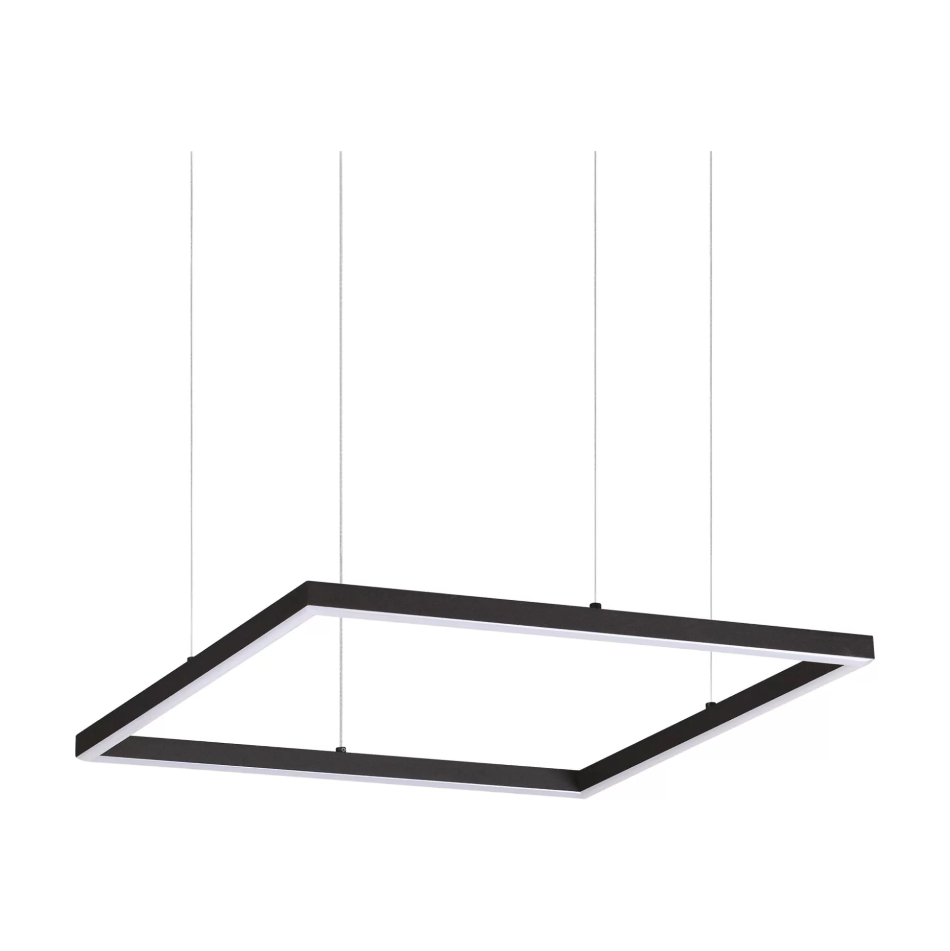 Dmora Lampade A Sospensione<Ideal-Lux - Lampada a sospensione ORACLE SLIM SP D050 SQUARE 3000K ON-OFF BK, 50 x 50 x h28 cm,