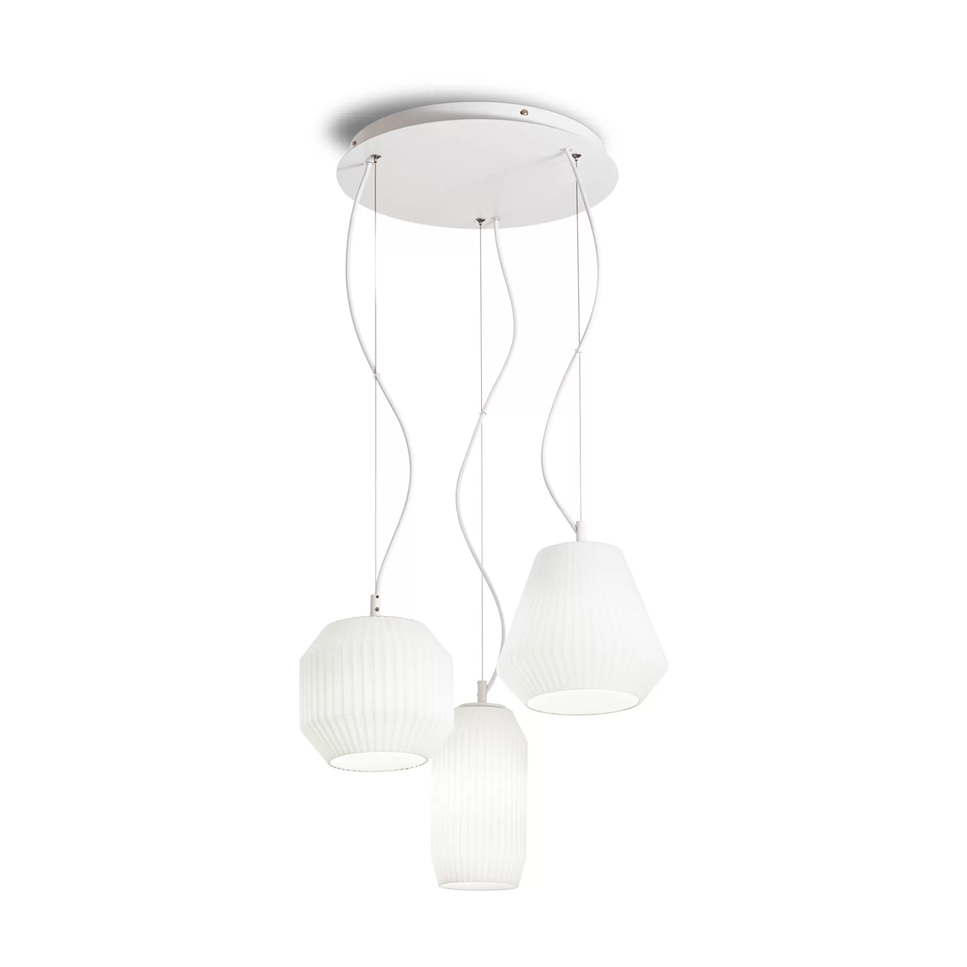 Dmora Lampade A Sospensione<Ideal-Lux - Lampada a sospensione ORIGAMI SP3, 40 x 40 x h51 cm,