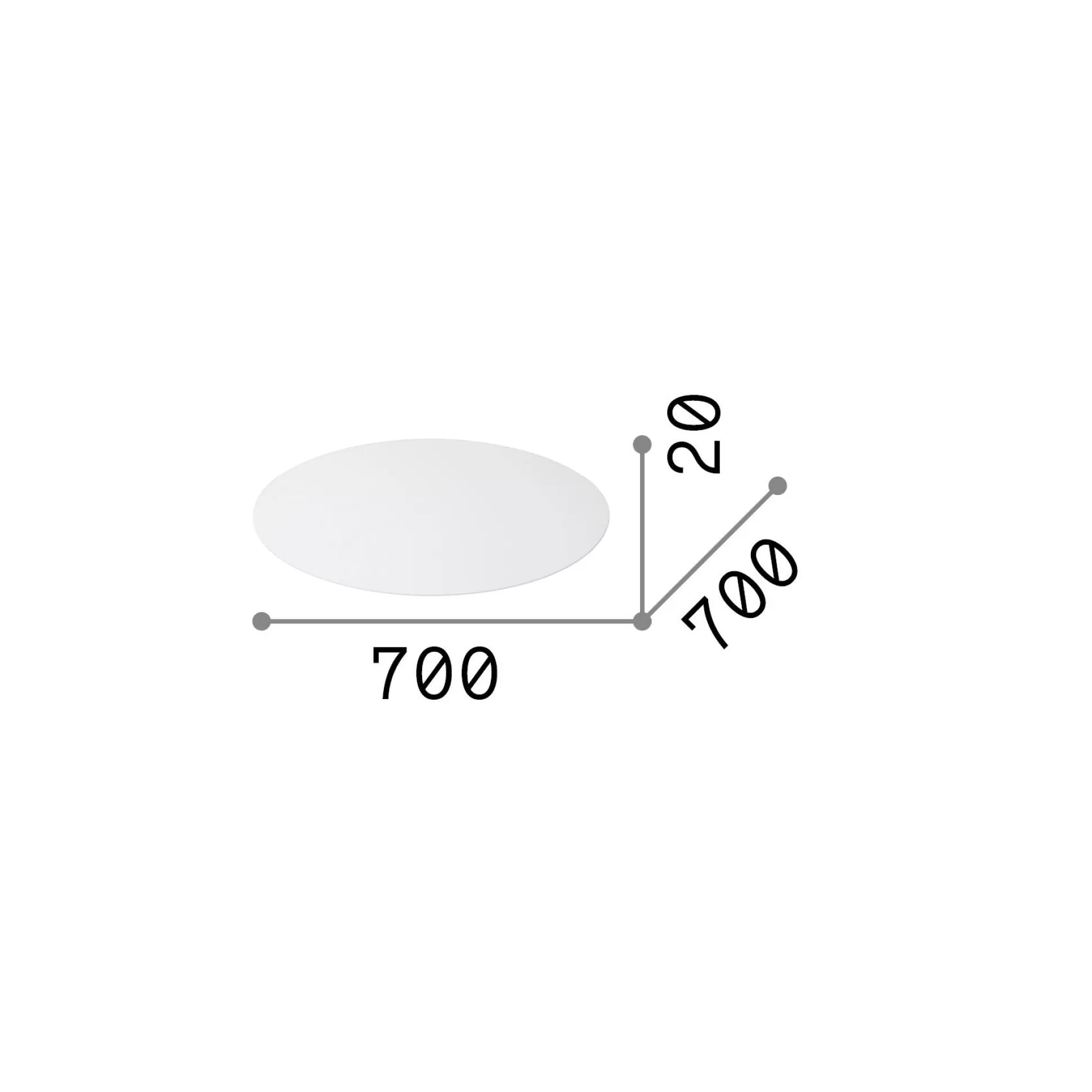 Dmora Lampade A Sospensione<Ideal-Lux - Lampada a sospensione SET UP DISCO ACRILICO D70, 70 x 70 x h2 cm,