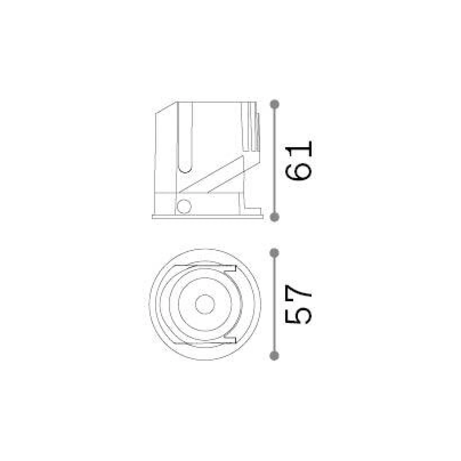 Dmora Lampade Da Incasso<Ideal-Lux - Lampada da incasso BENTO SOURCE 13W 3000K, 6 x 6 x h6 cm,