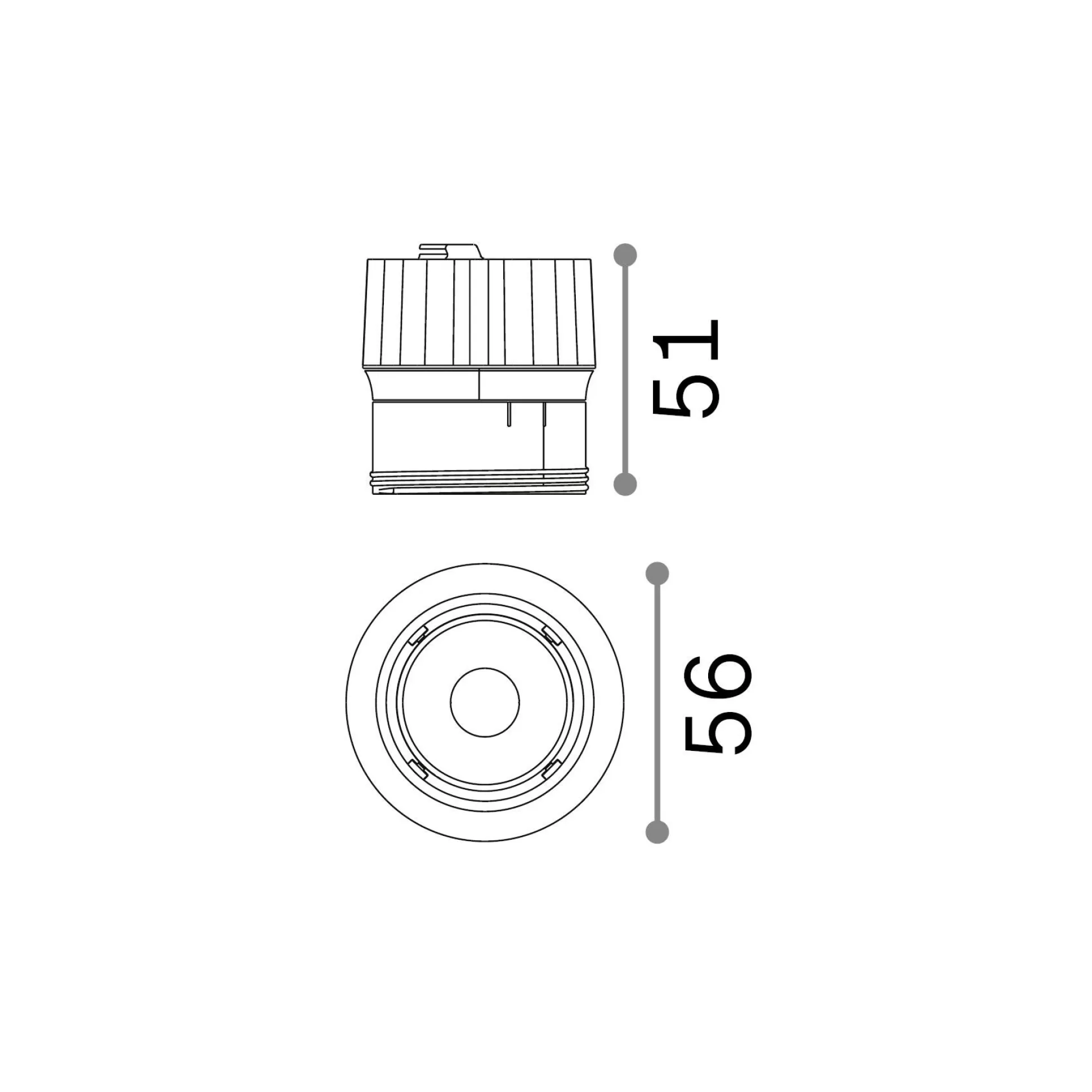 Dmora Lampade Da Incasso<Ideal-Lux - Lampada da incasso DYNAMIC SOURCE 09W 4000K, 6 x 6 x h5 cm,