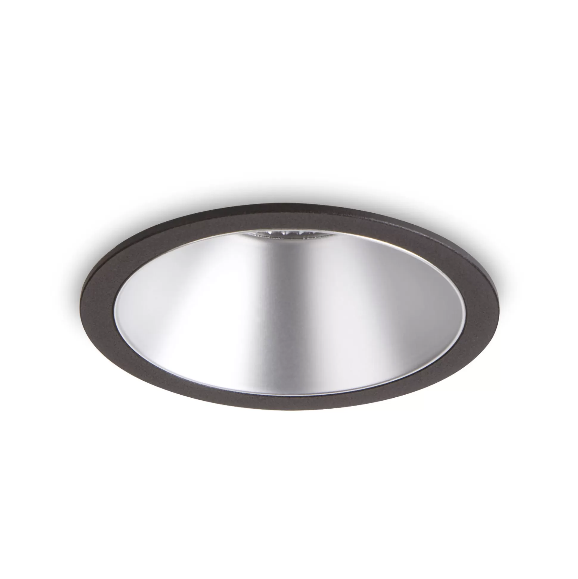 Dmora Lampade Da Incasso<Ideal-Lux - Lampada da incasso GAME TRIM ROUND 11W 3000K BK SL, 9 x 9 x h8 cm, Nero e Argento