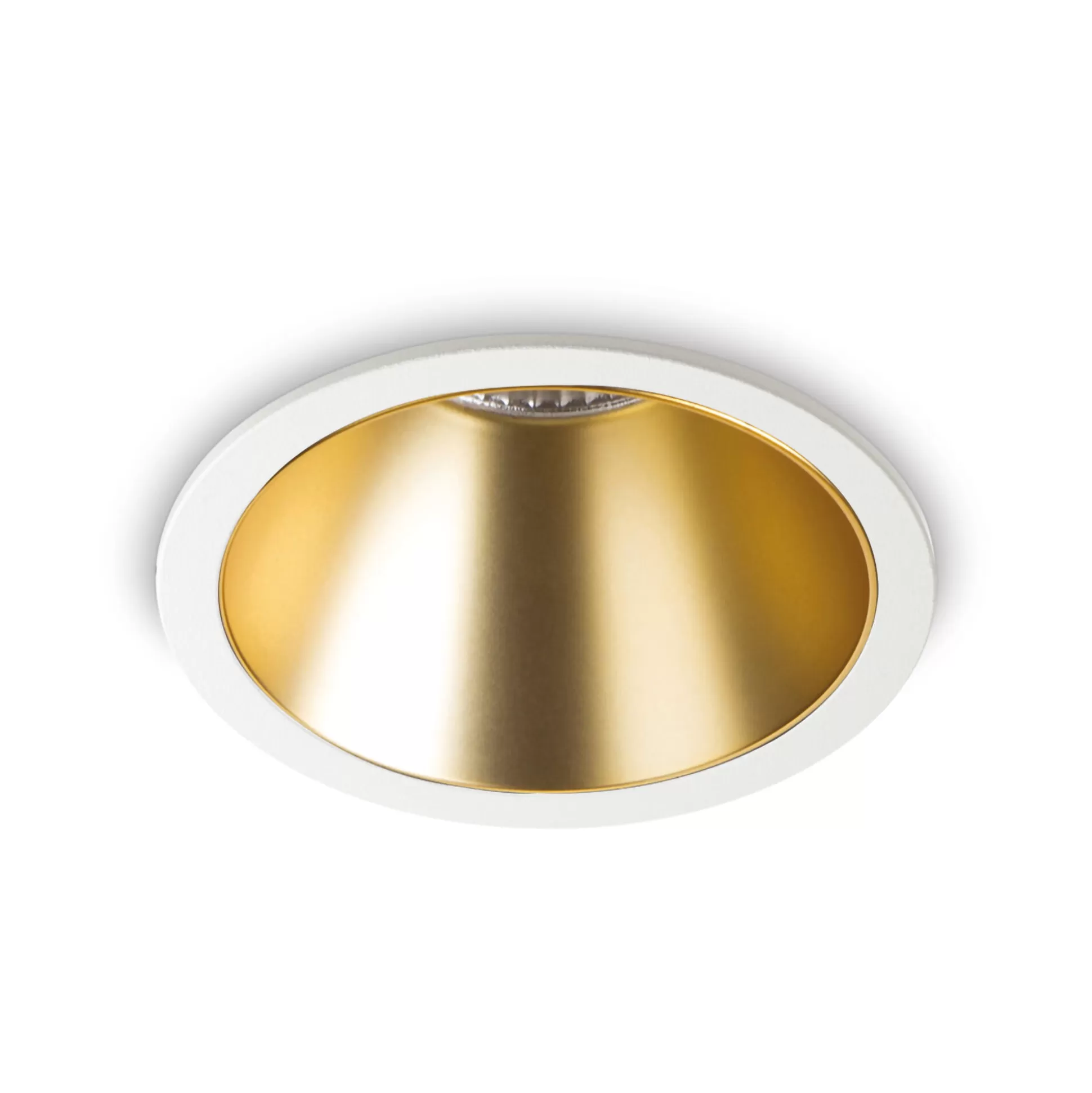 Dmora Lampade Da Incasso<Ideal-Lux - Lampada da incasso GAME TRIM ROUND 11W 3000K WH GD, 9 x 9 x h8 cm, Bianco e Oro