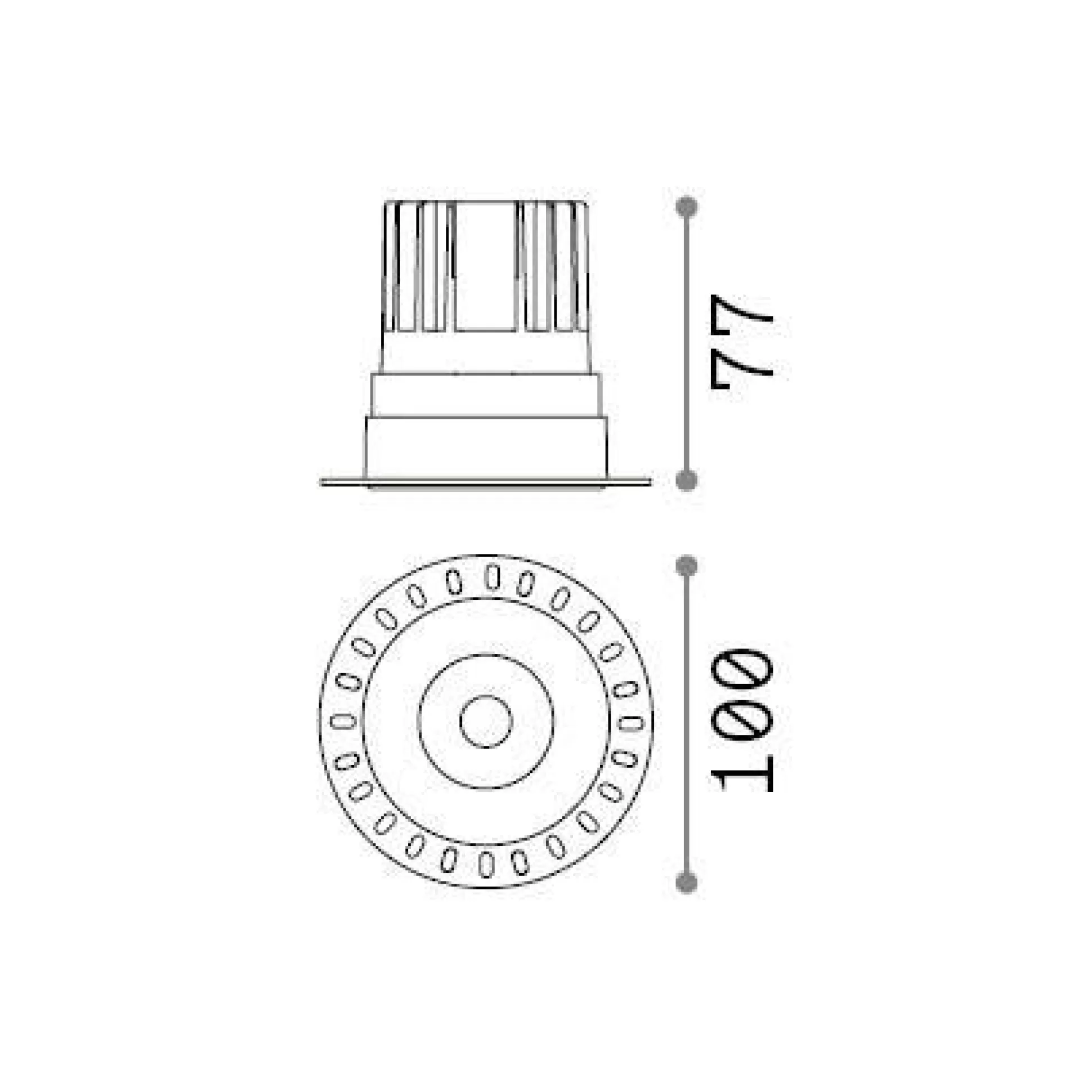 Dmora Lampade Da Incasso<Ideal-Lux - Lampada da incasso GAME TRIMLESS ROUND 11W 3000K BK , 10 x 10 x h8 cm,