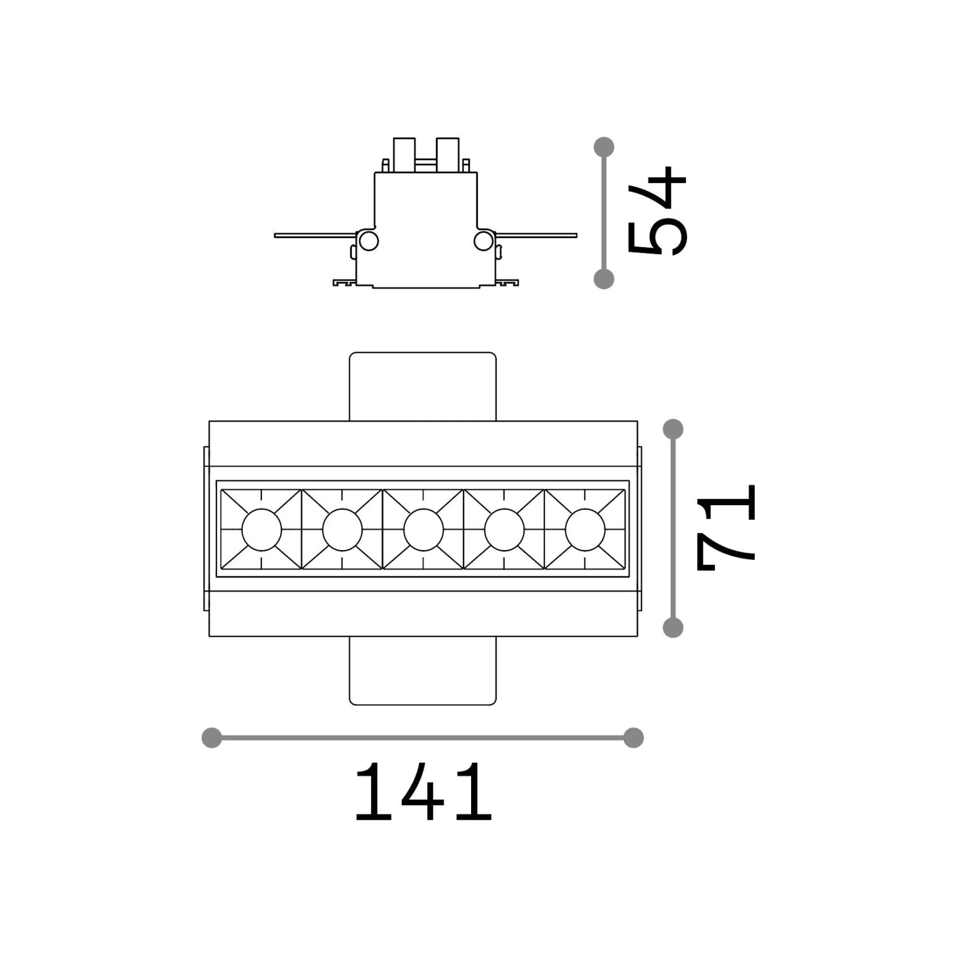 Dmora Lampade Da Incasso<Ideal-Lux - Lampada da incasso LIKA FI TRIMLESS 12W 3000K BK, 14 x 7 x h5 cm,