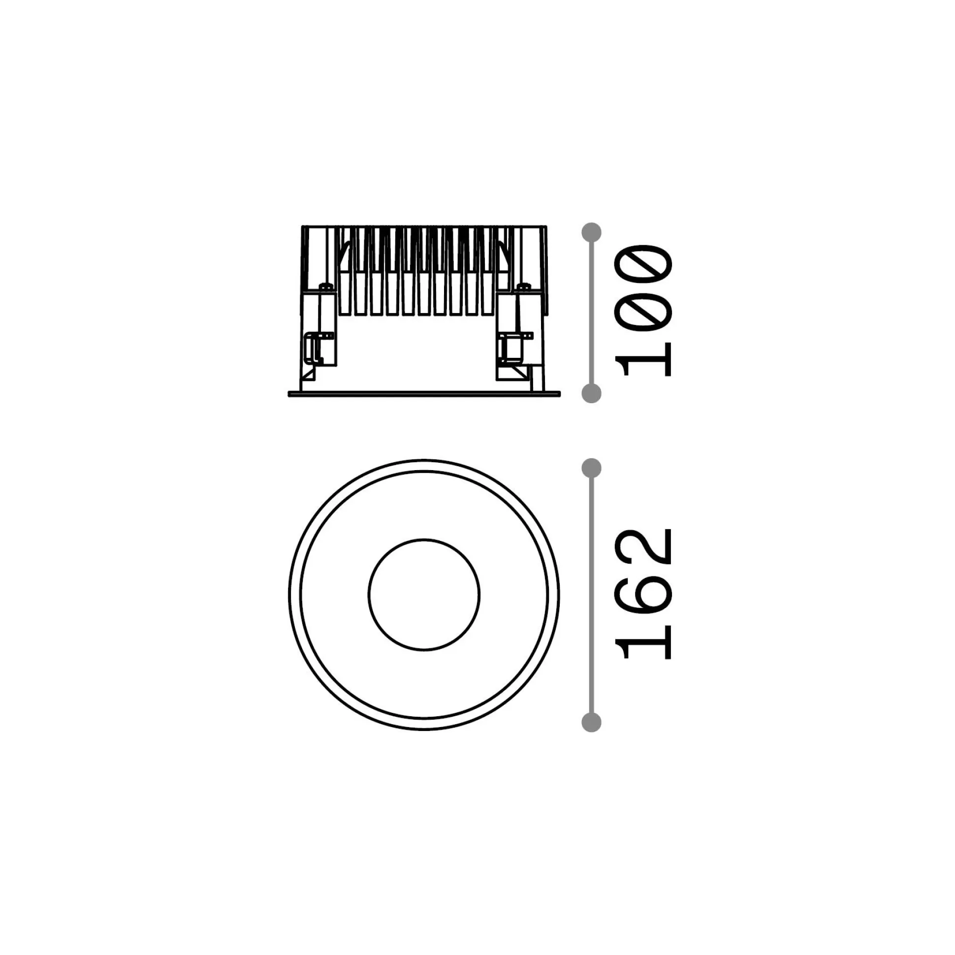 Dmora Lampade Da Incasso<Ideal-Lux - Lampada da incasso OFF FI 28W 3000K BK, 16 x 16 x h10 cm,