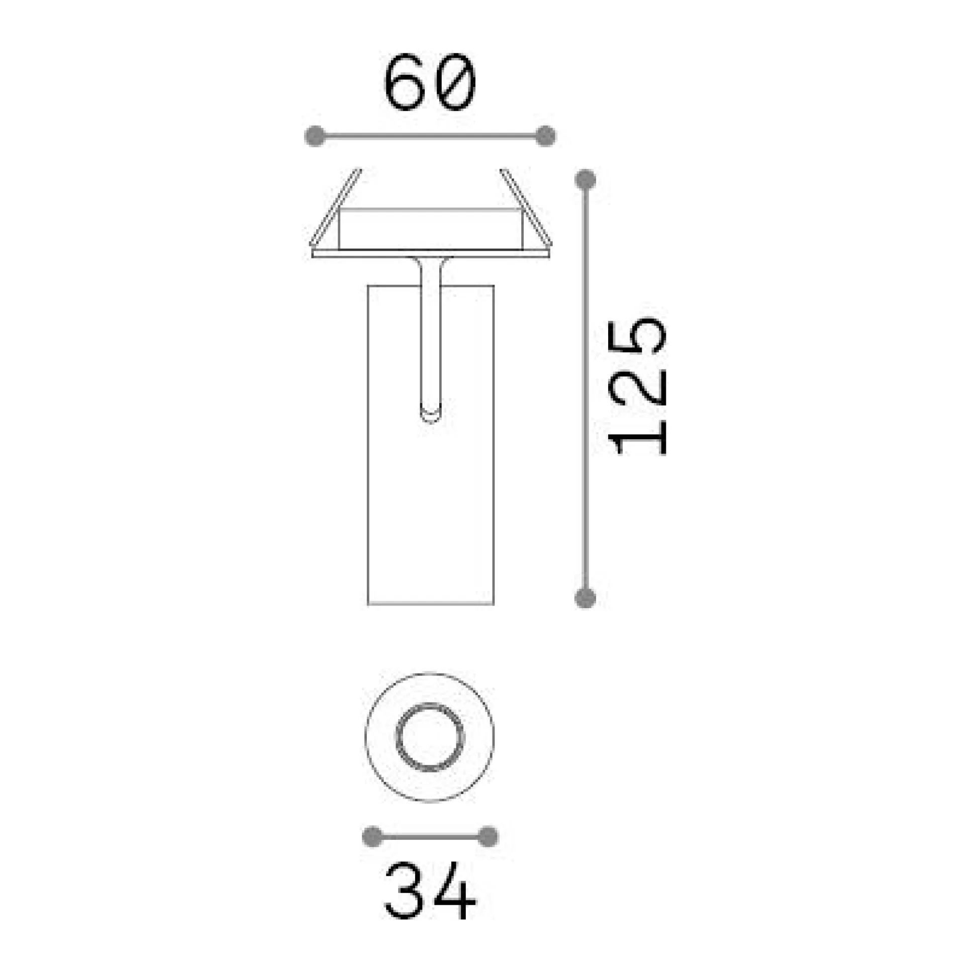 Dmora Lampade Da Incasso<Ideal-Lux - Lampada da incasso PLAY FI BK, 6 x 6 x h13 cm,