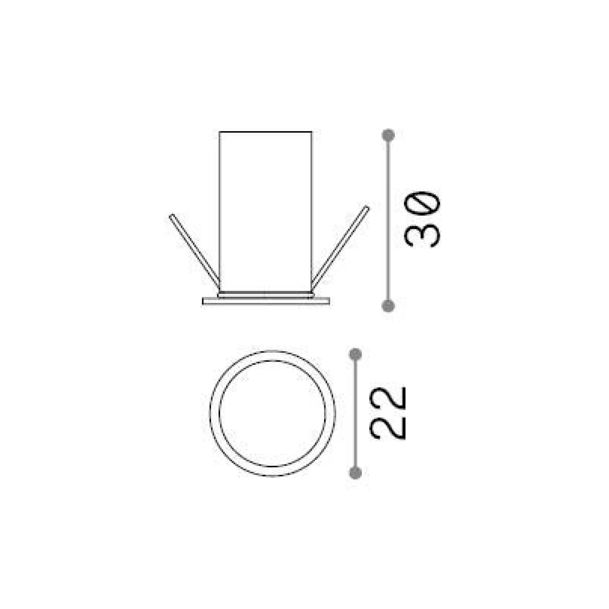 Dmora Lampade Da Incasso<Ideal-Lux - Lampada da incasso QUARK FI 2.8W 3000K BK, 2 x 2 x h3 cm,