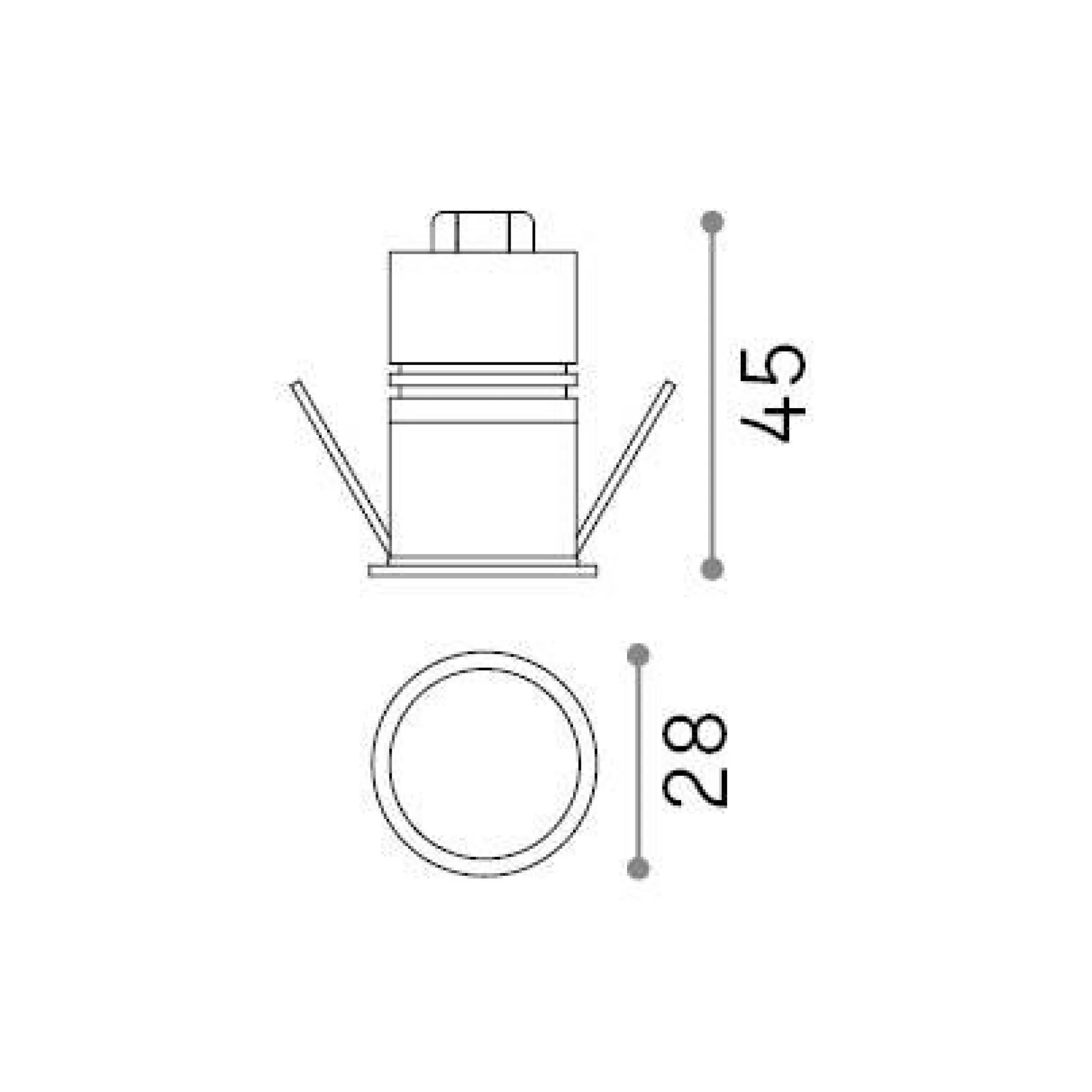 Dmora Lampade Da Incasso<Ideal-Lux - Lampada da incasso QUARK FI 3.0W 3000K BK, 3 x 3 x h5 cm,