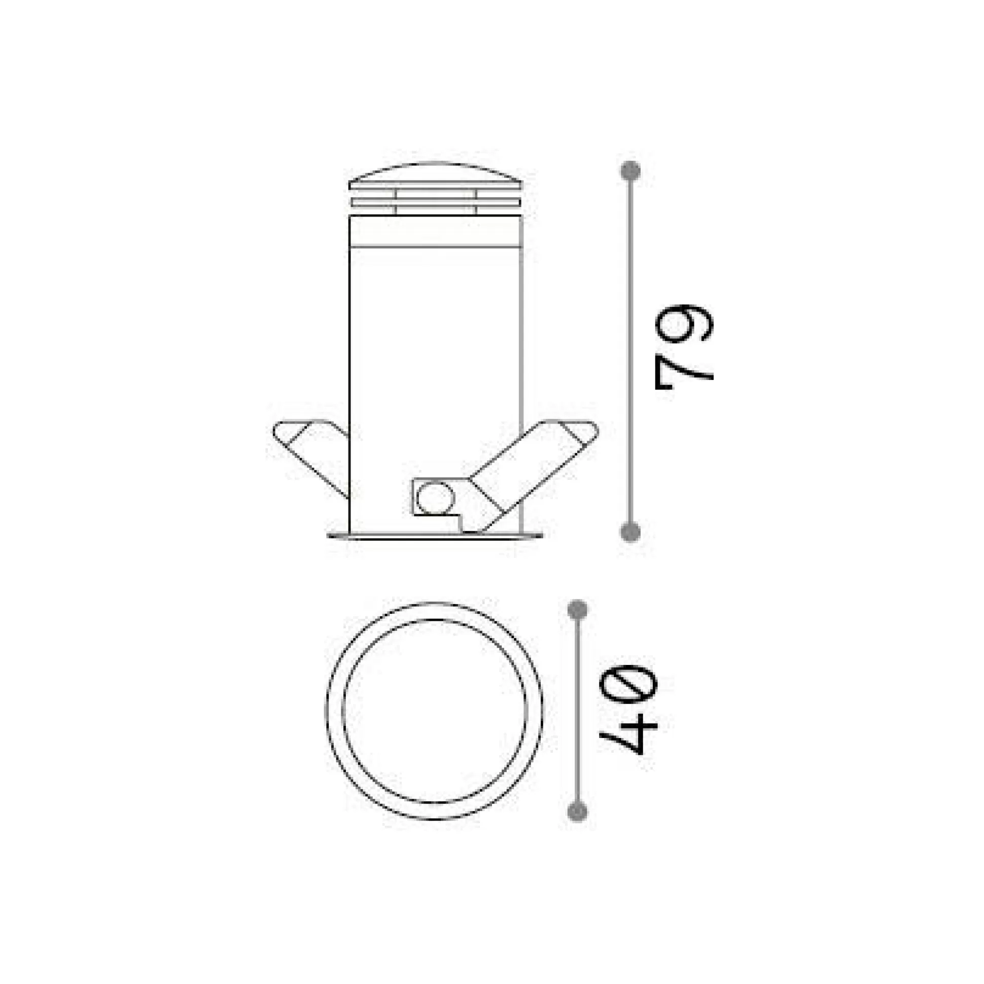 Dmora Lampade Da Incasso<Ideal-Lux - Lampada da incasso QUARK FI 5.0W 3000K BK, 4 x 4 x h8 cm,