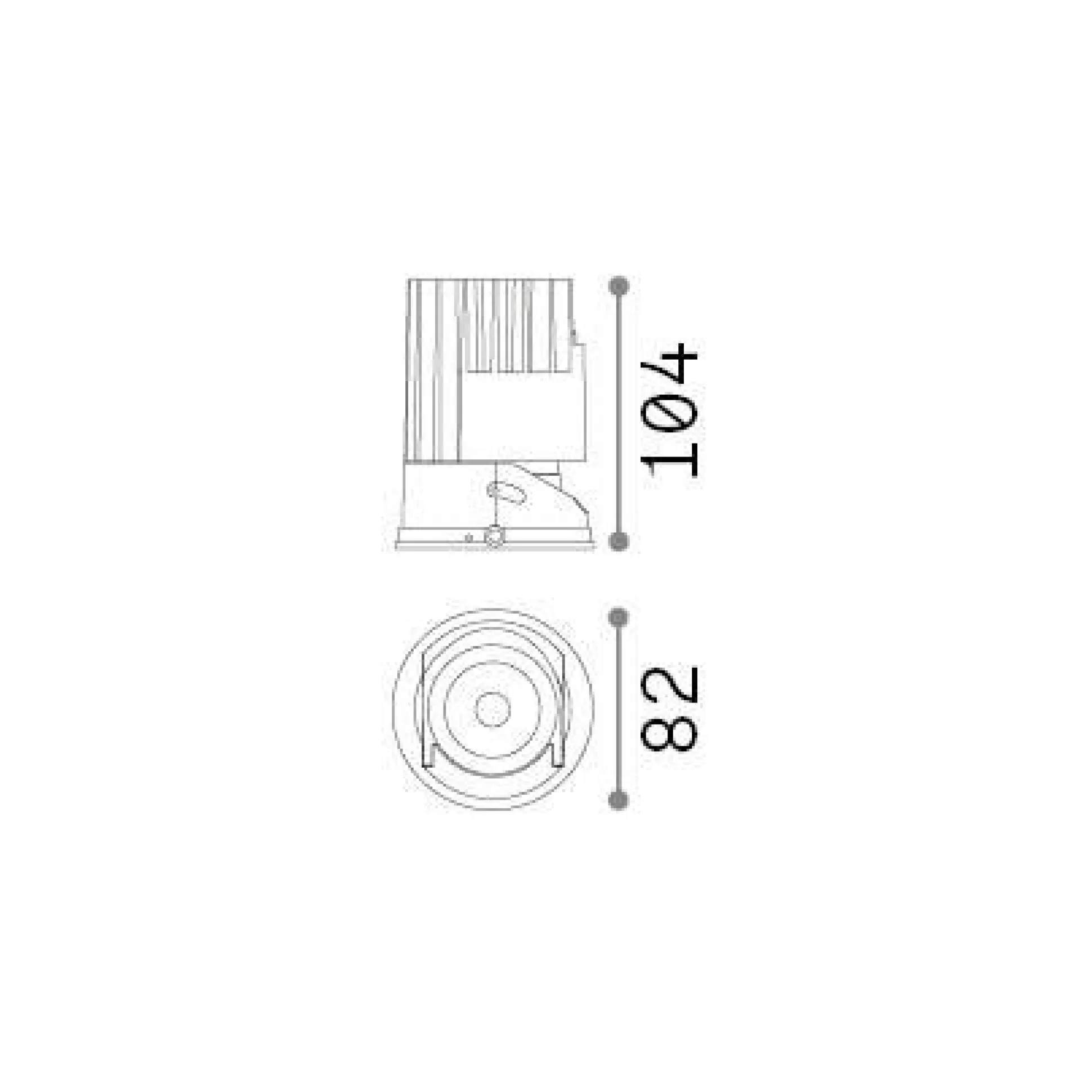 Dmora Lampade Da Incasso<Ideal-Lux - Lampada da incasso ZEUS SOURCE 21W 3000K , 8 x 8 x h10 cm,