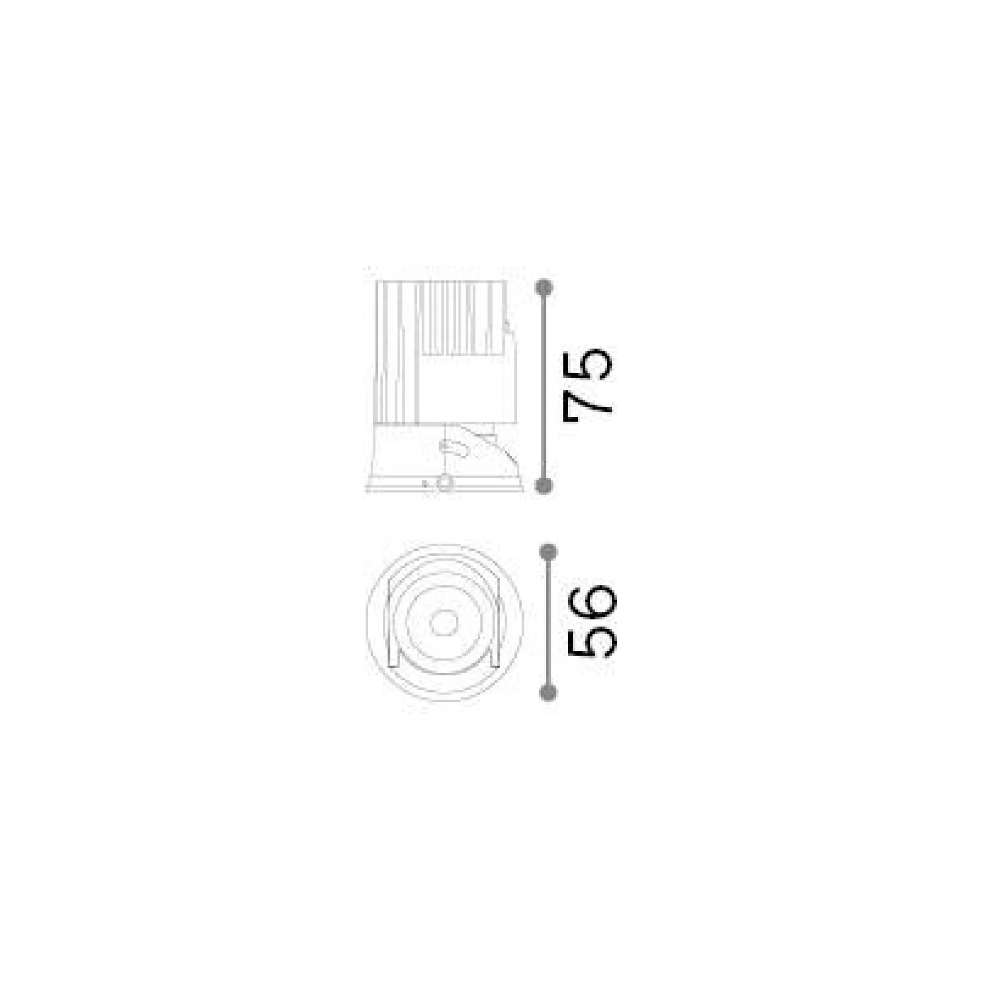 Dmora Lampade Da Incasso<Ideal-Lux - Lampada da incasso ZEUS SOURCE 13W 2700K , 6 x 6 x h8 cm,