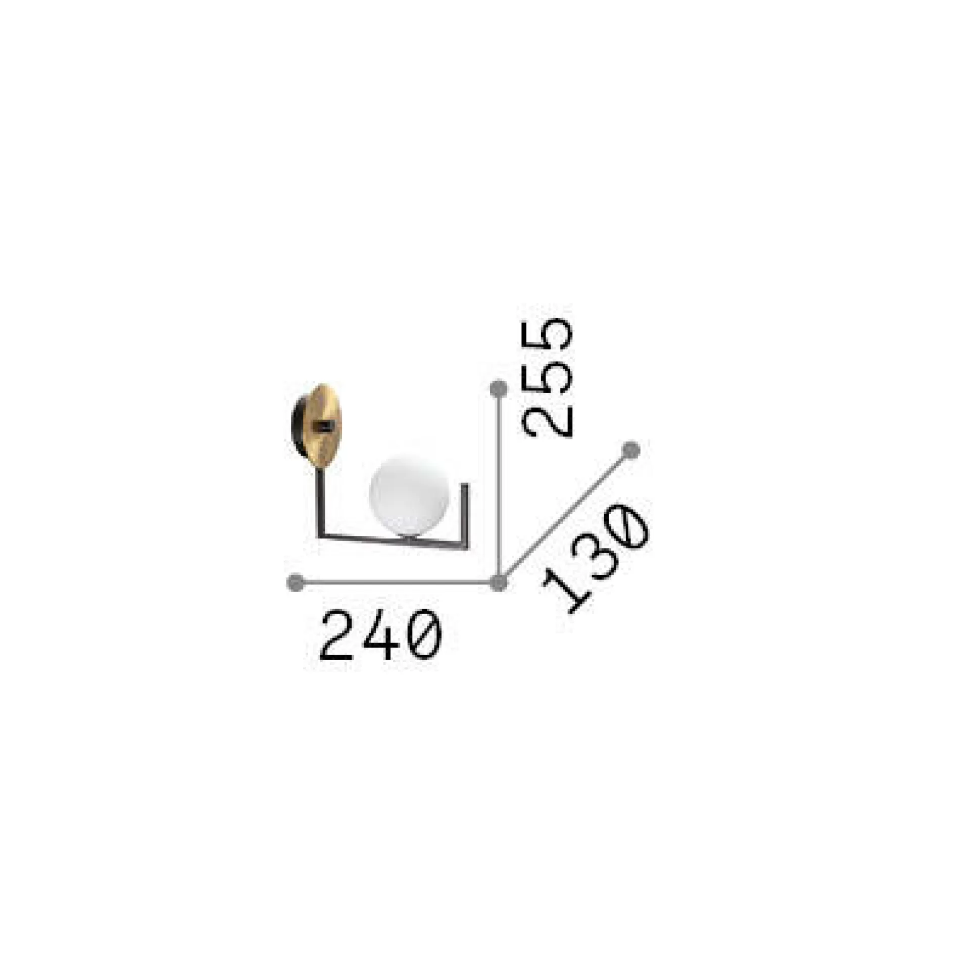 Dmora Lampade Da Parete<Ideal-Lux - Lampada da parete BIRDS AP1, 13 x 26 x h24 cm,