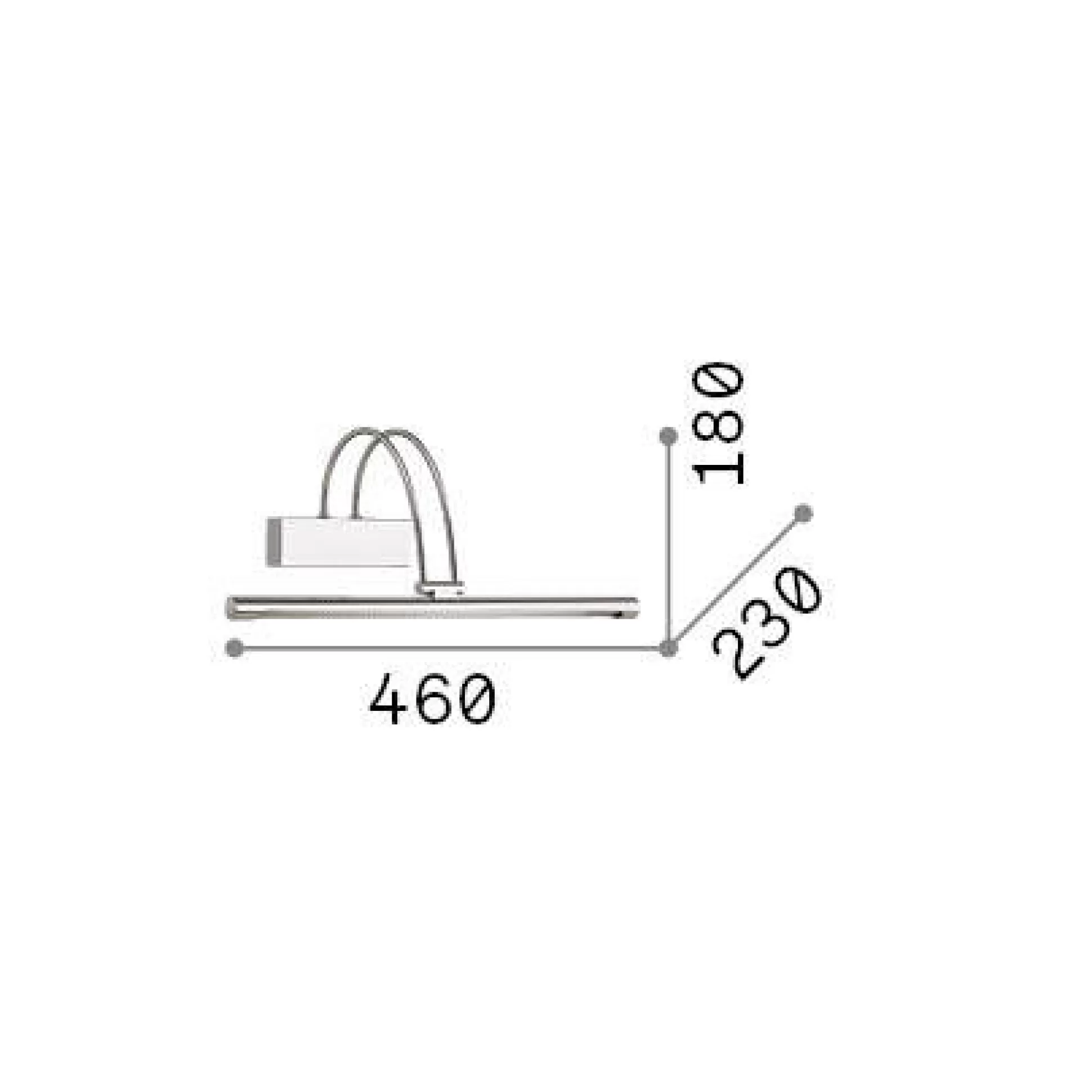 Dmora Lampade Da Parete<Ideal-Lux - Lampada da parete BOW AP D46 , 46 x 18 x h23 cm,