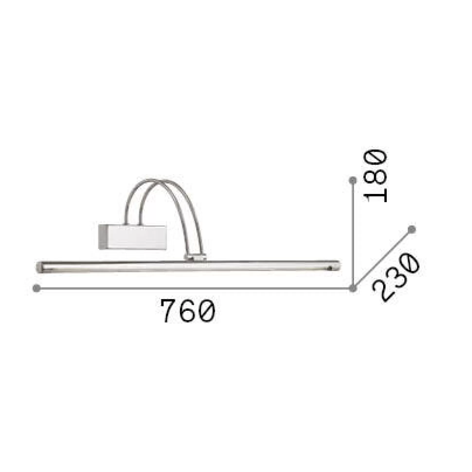 Dmora Lampade Da Parete<Ideal-Lux - Lampada da parete BOW AP D76 , 76 x 18 x h23 cm,