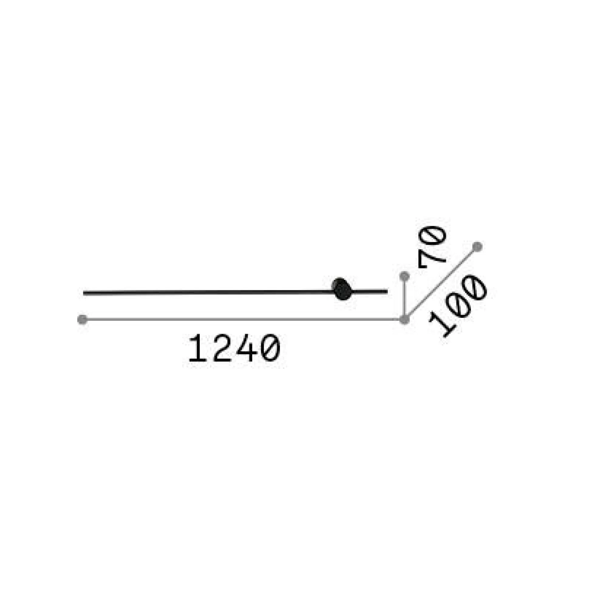 Dmora Lampade Da Parete<Ideal-Lux - Lampada da parete ESSENCE AP D124 , 124 x 7 x h10 cm,