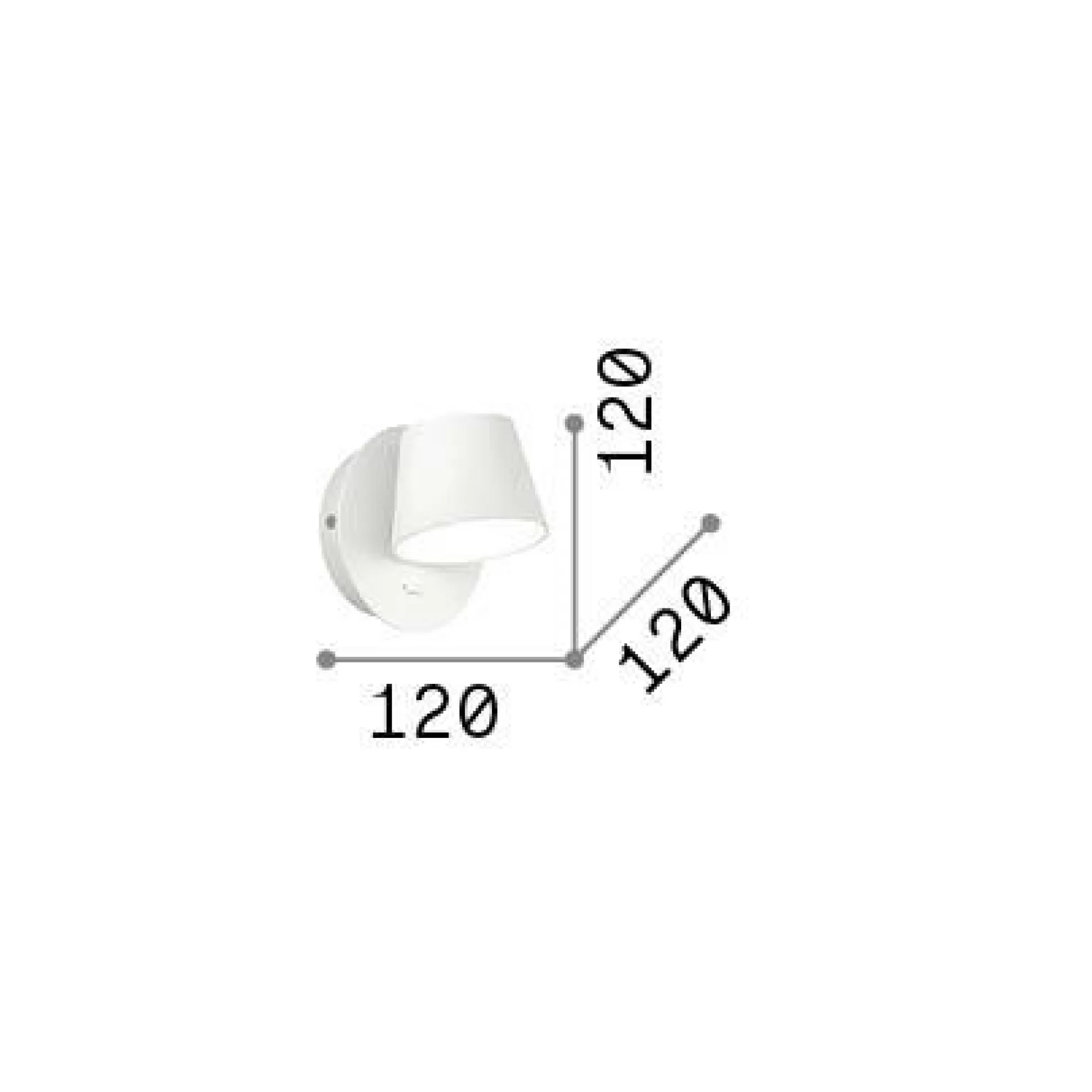 Dmora Lampade Da Parete<Ideal-Lux - Lampada da parete GIM AP , 12 x 12 x h12 cm,