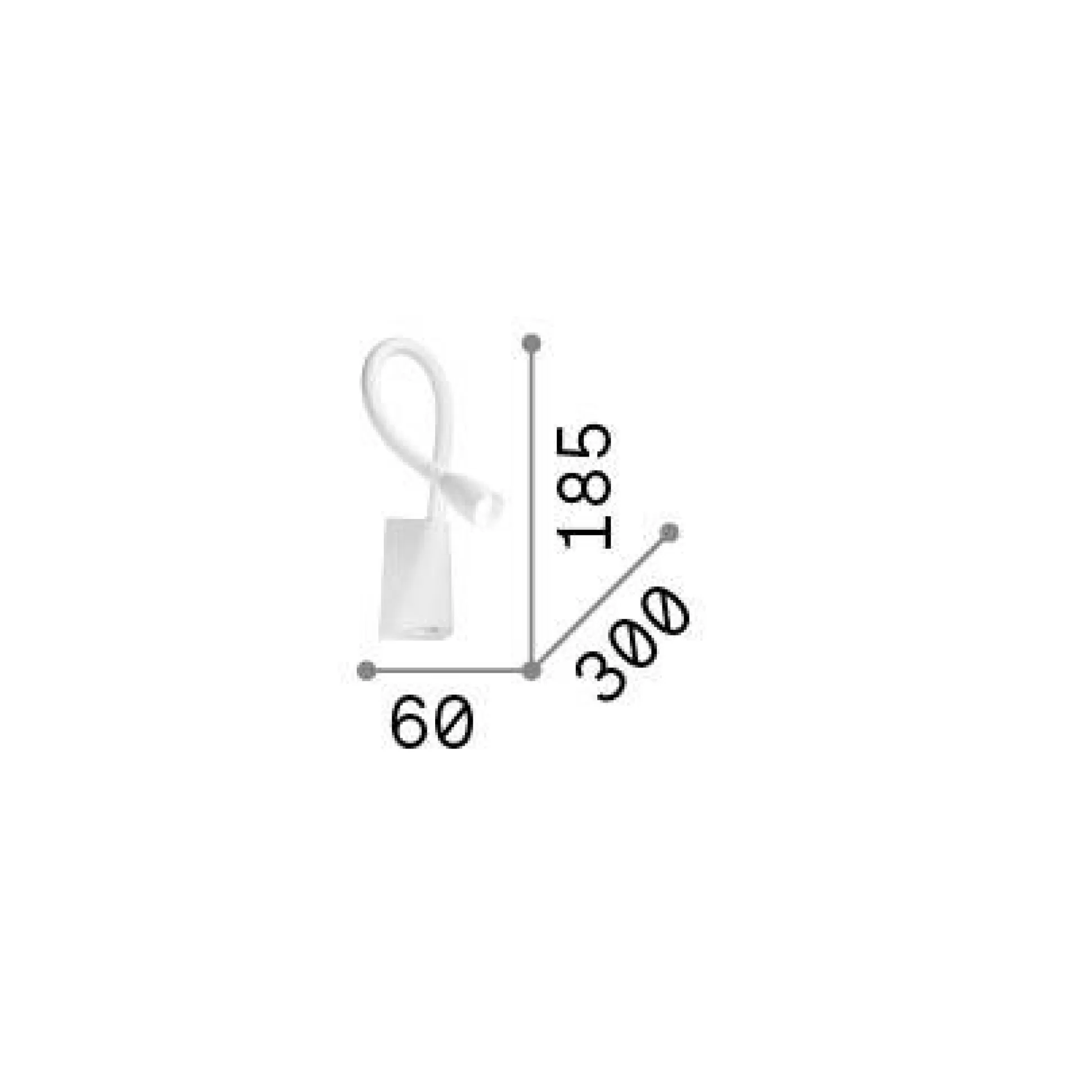 Dmora Lampade Da Parete<Ideal-Lux - Lampada da parete GOOSE AP , 6 x 19 x h30 cm,
