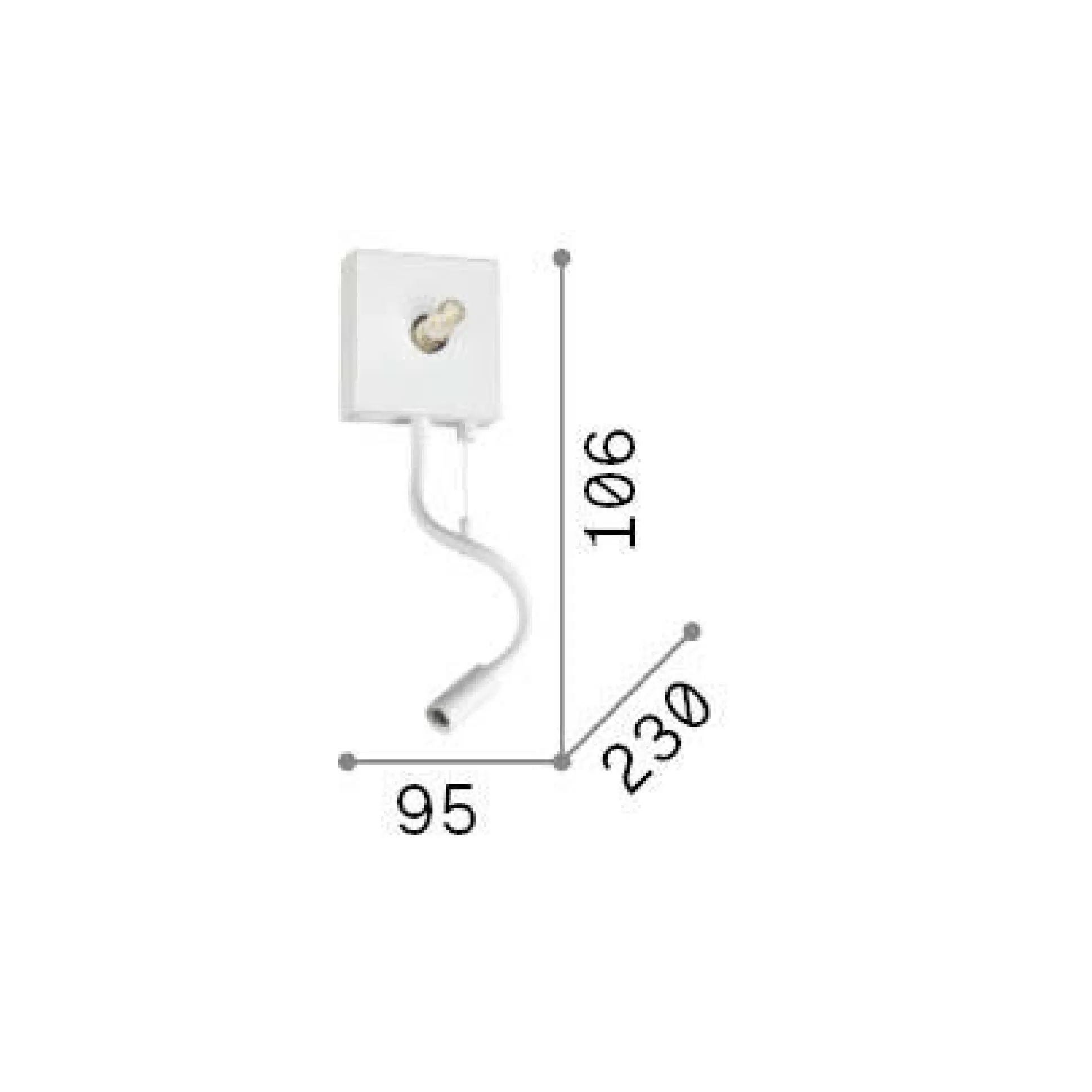 Dmora Lampade Da Parete<Ideal-Lux - Lampada da parete KID MAP2 , 10 x 11 x h23 cm,