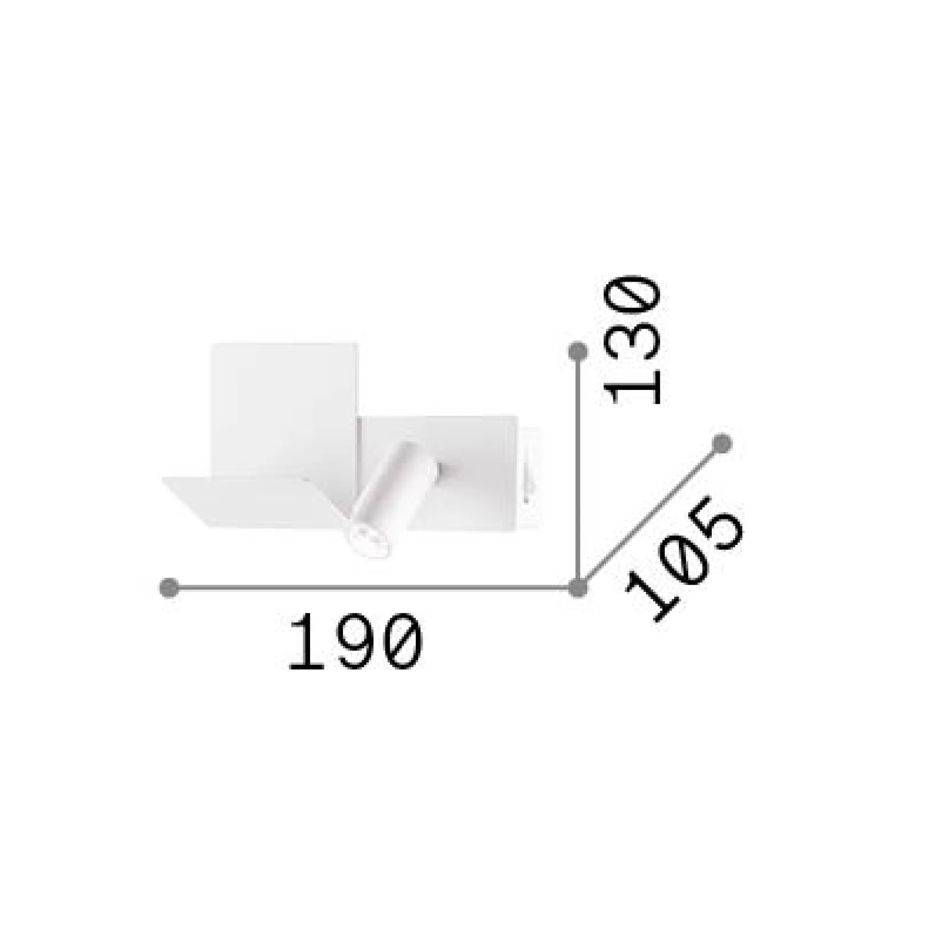 Dmora Lampade Da Parete<Ideal-Lux - Lampada da parete KOMODO-2 AP , 19 x 13 x h8 cm,