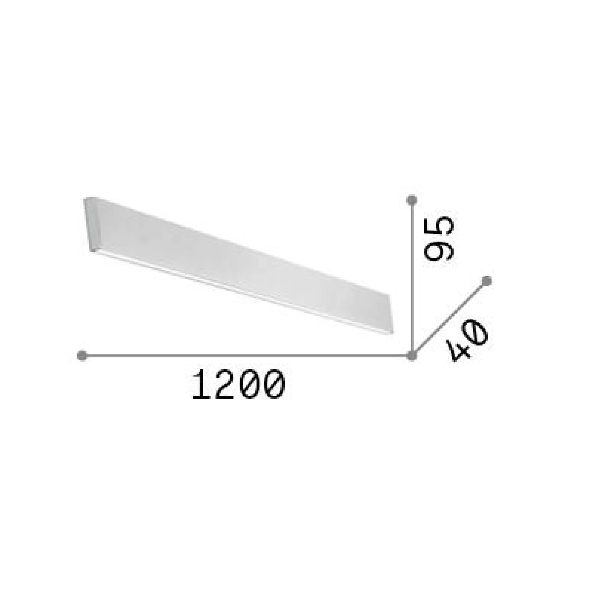 Dmora Lampade Da Parete<Ideal-Lux - Lampada da parete LINUS AP 4000K BK, 120 x 10 x h4 cm,