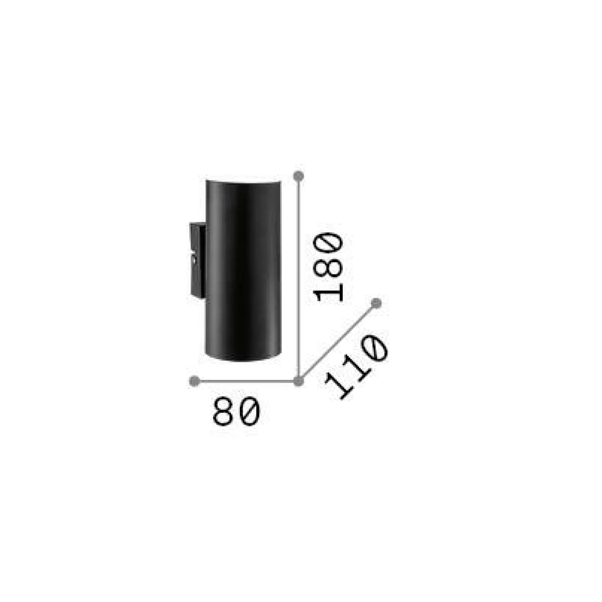 Dmora Lampade Da Parete<Ideal-Lux - Lampada da parete LOOK AP2 , 8 x 18 x h11 cm,