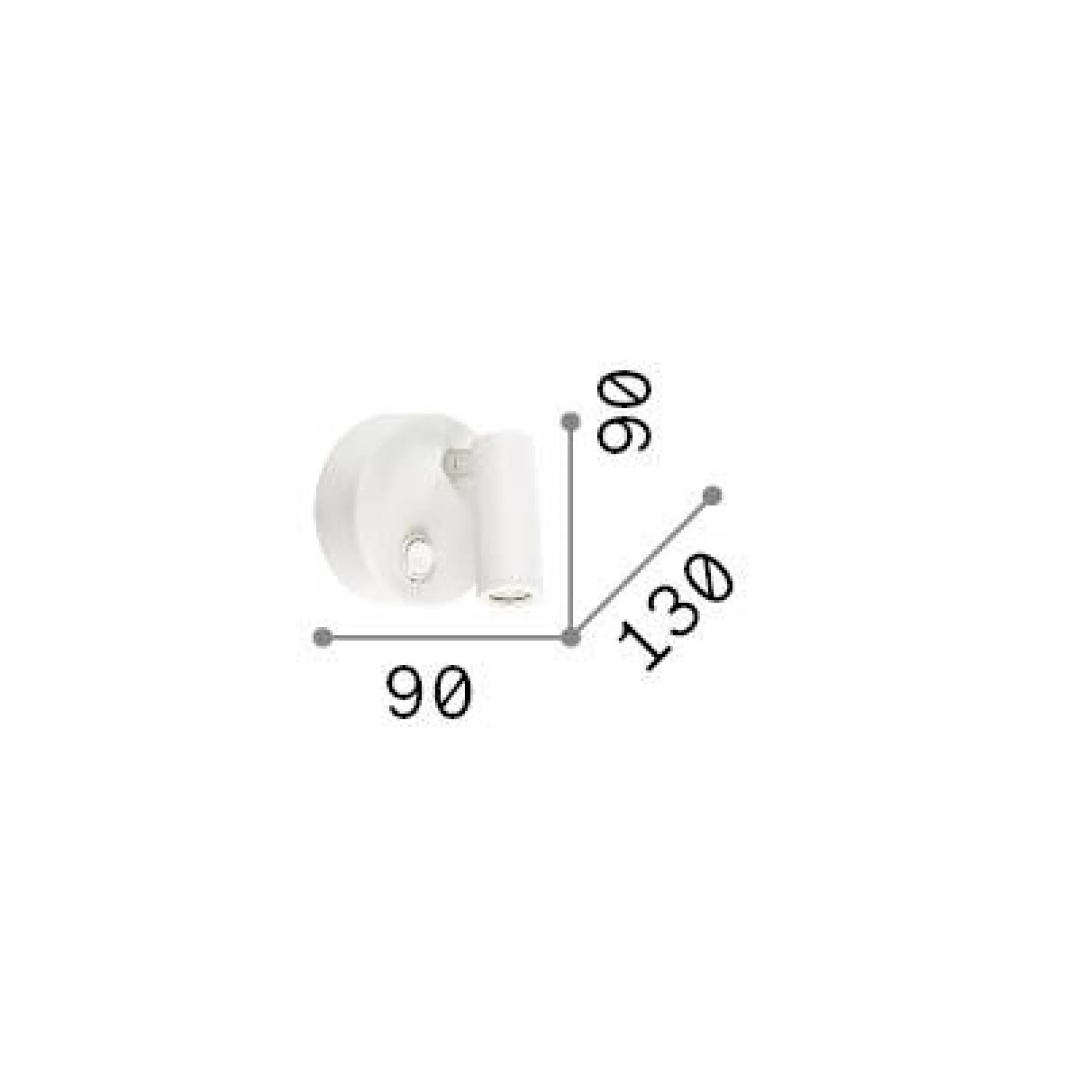 Dmora Lampade Da Parete<Ideal-Lux - Lampada da parete PAGE AP ROUND , 9 x 9 x h13 cm,