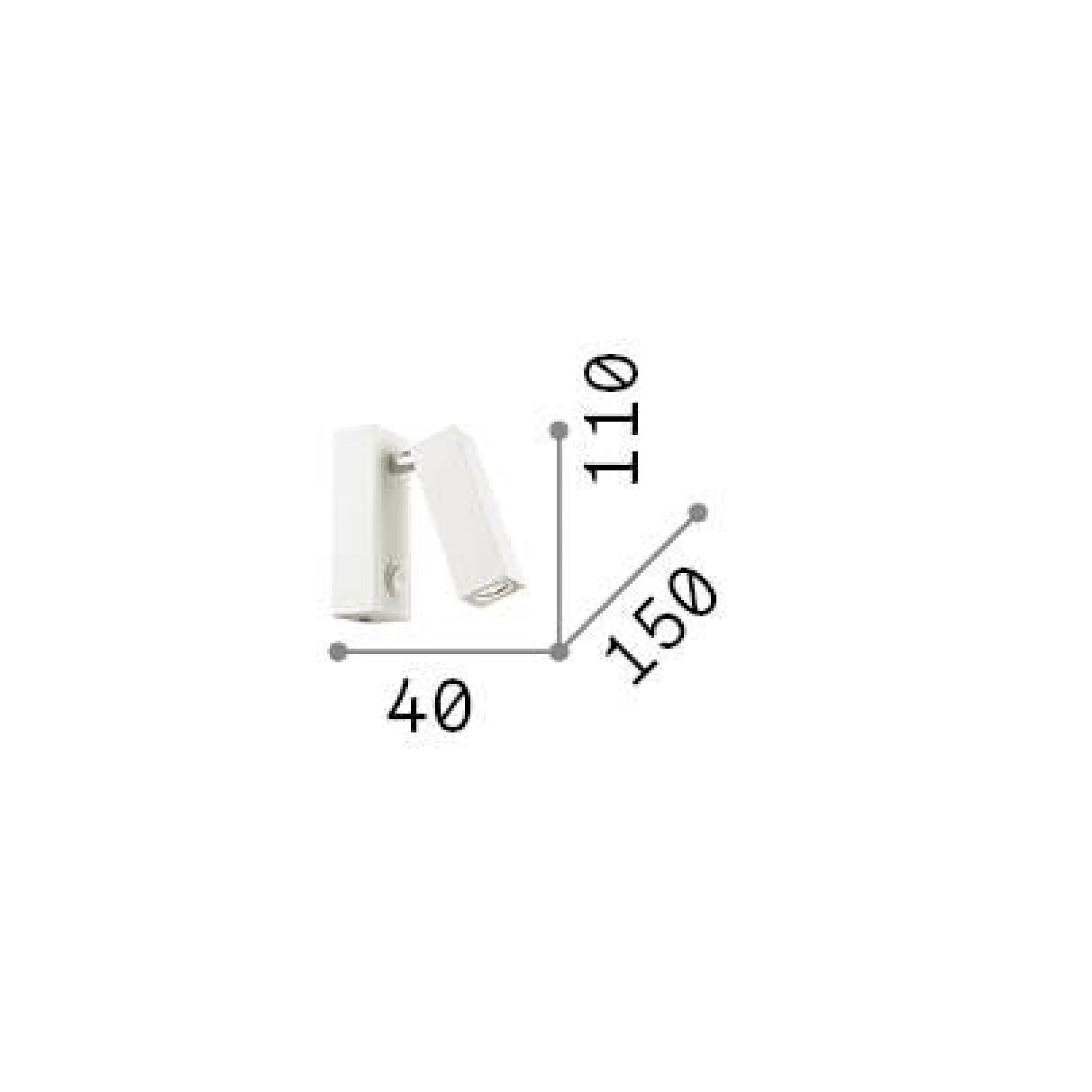 Dmora Lampade Da Parete<Ideal-Lux - Lampada da parete PAGE AP SQUARE , 4 x 11 x h15 cm,