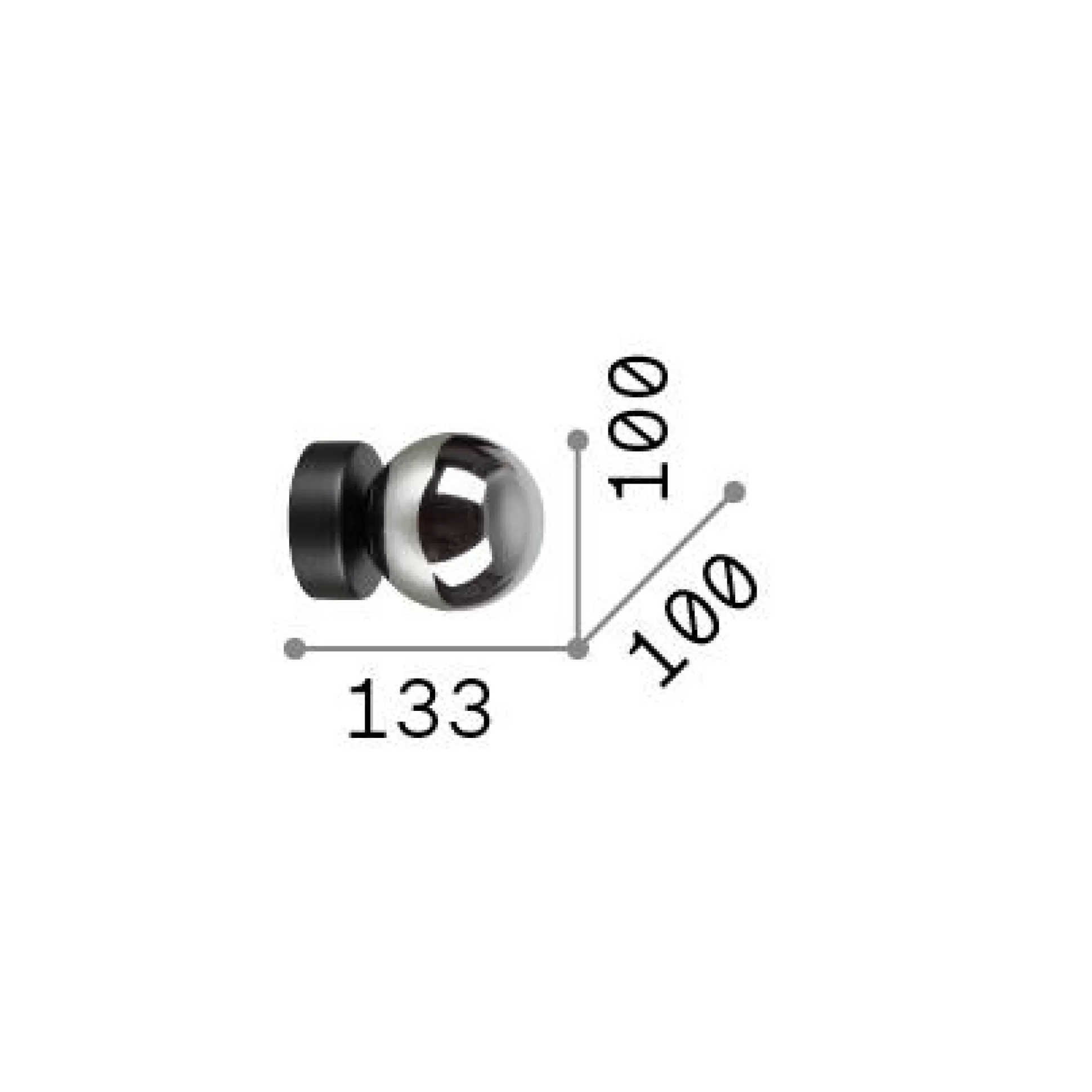 Dmora Lampade Da Parete<Ideal-Lux - Lampada da parete PERLAGE AP1 FUME', 10 x 10 x h13 cm,
