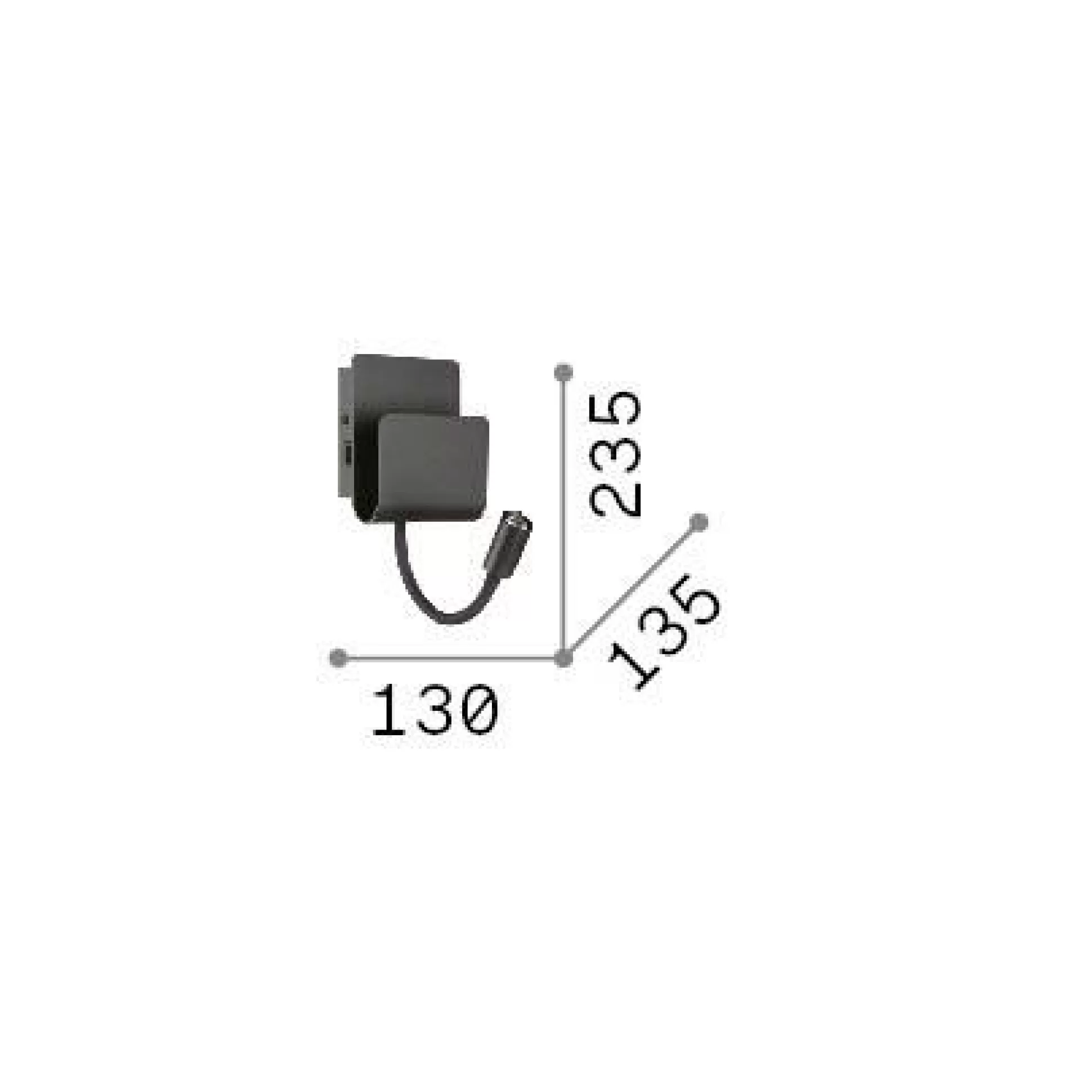 Dmora Lampade Da Parete<Ideal-Lux - Lampada da parete PROBE AP2 , 13 x 24 x h14 cm,